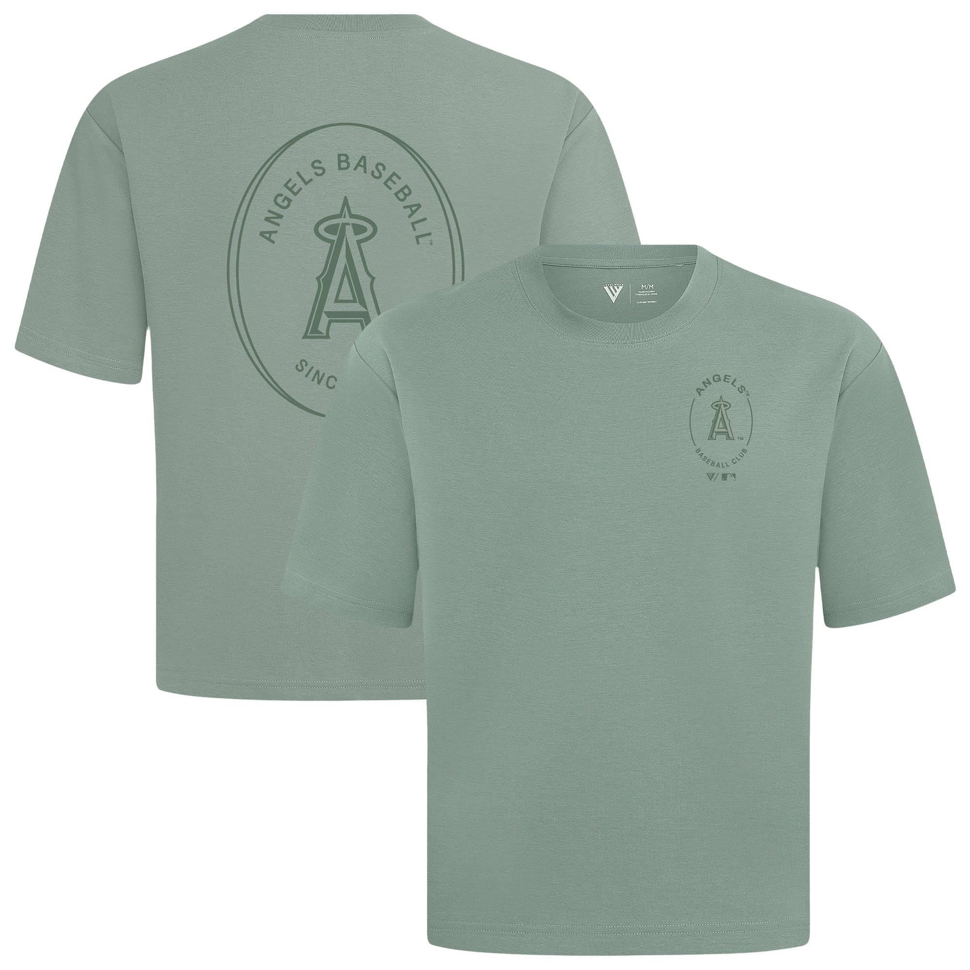 Men's Levelwear Green Los Angeles Angels Register Oversized Luxe Signature Knit T-Shirt