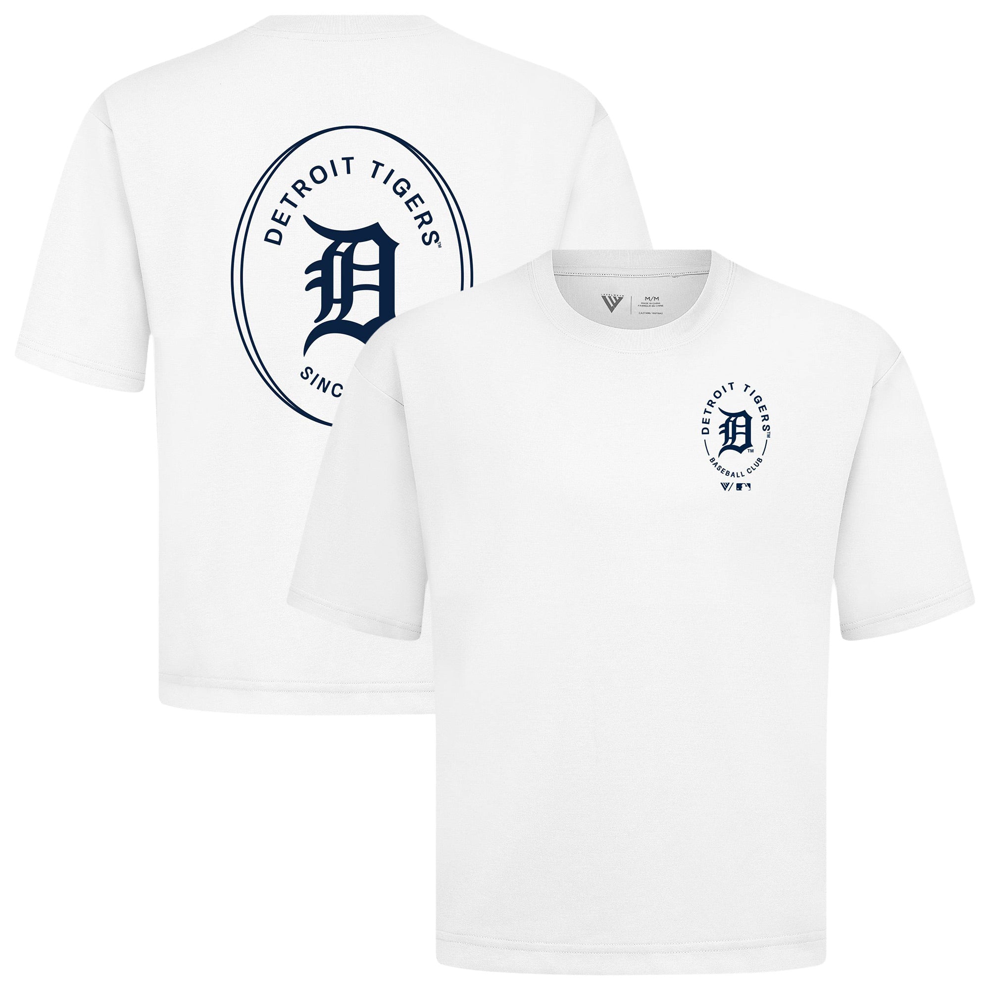 Men's Levelwear White Detroit Tigers Register Oversized Luxe Signature Knit T-Shirt