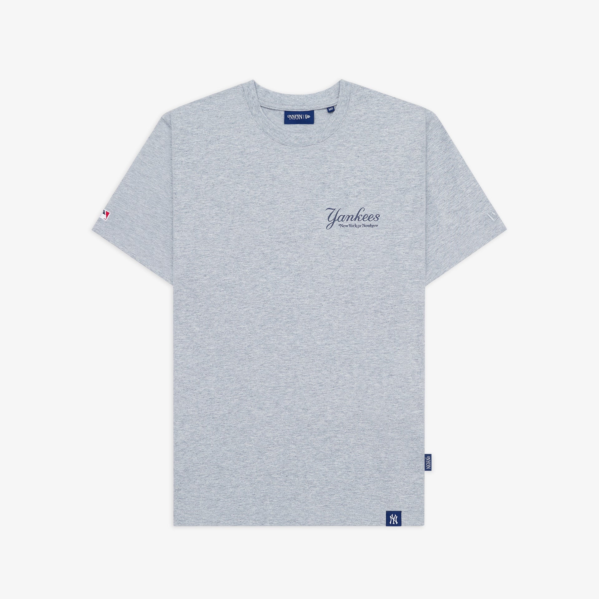 Men's New York or Nowhere x New Era Heather Gray New York Yankees Script T-Shirt