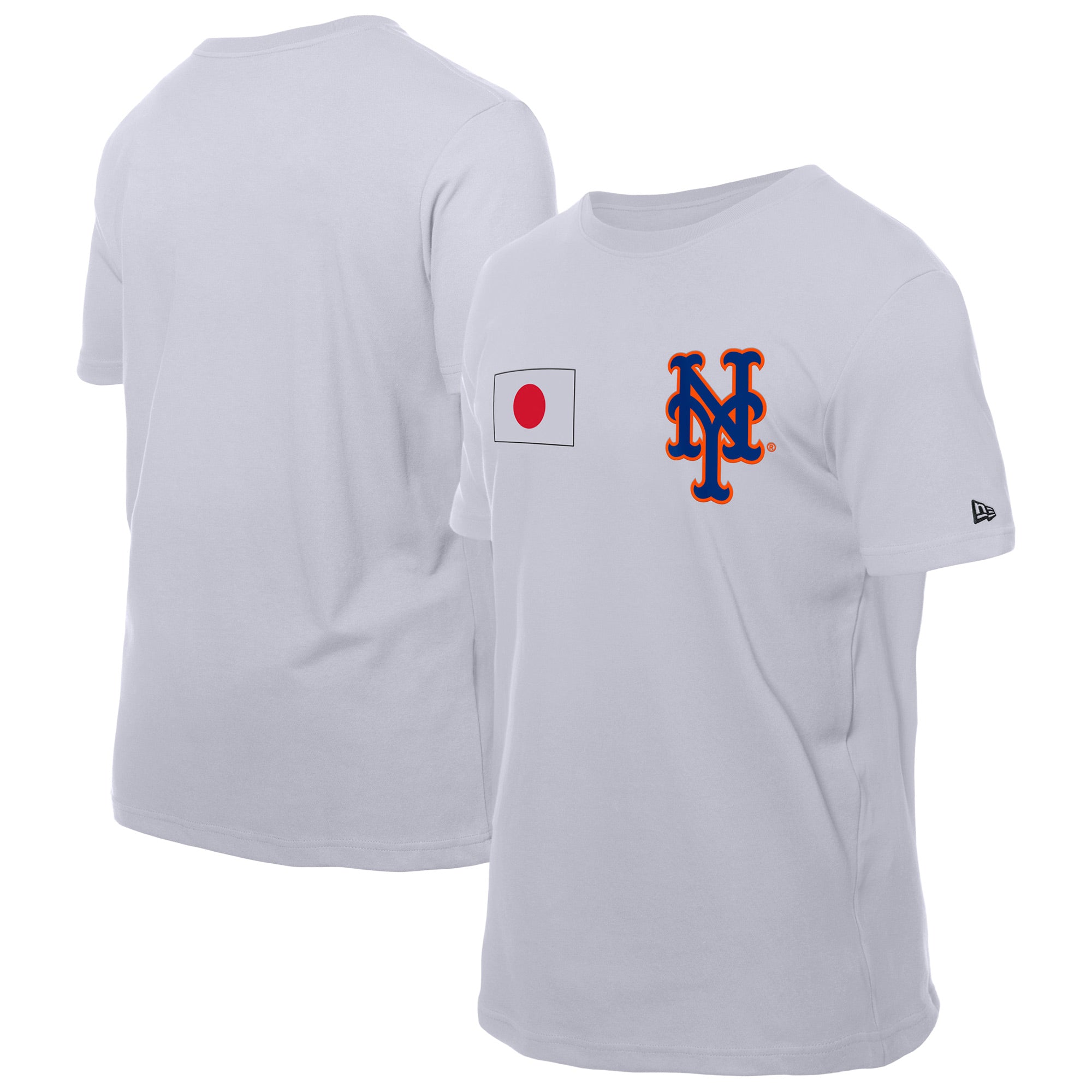 Men's New Era White New York Mets Japanese Flag T-Shirt