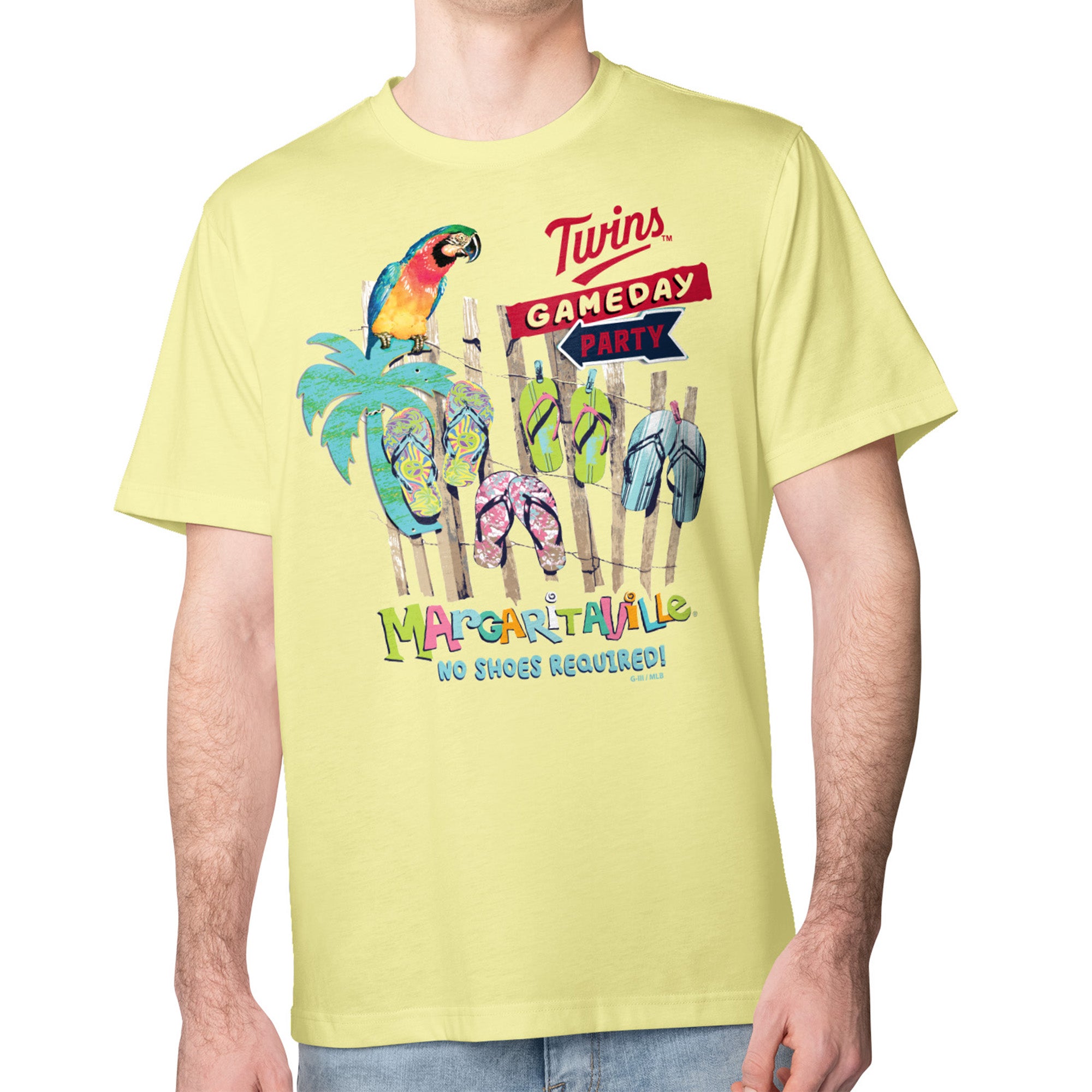 Men's Margaritaville Yellow Minnesota Twins Gameday Party T-Shirt