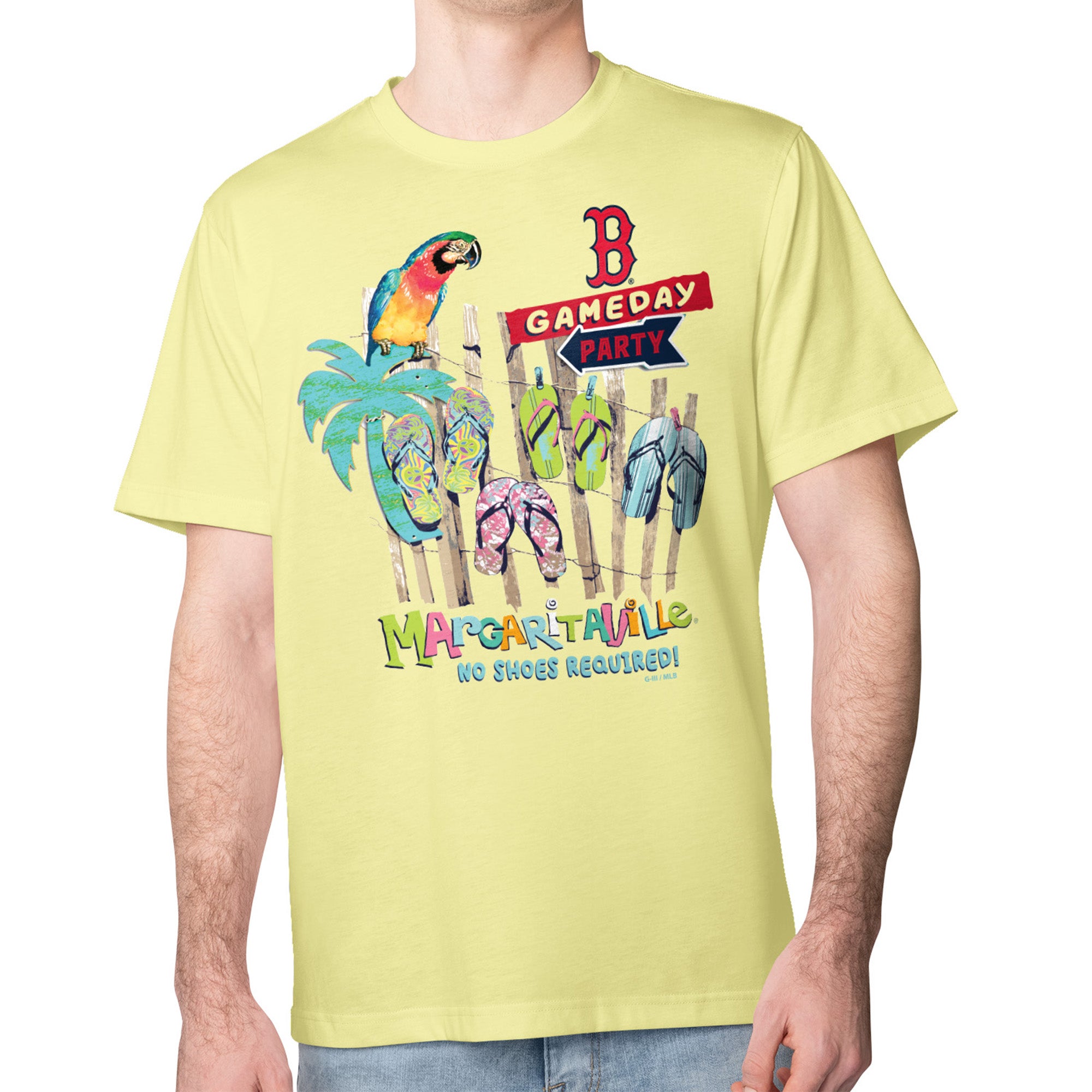 Men's Margaritaville Yellow Boston Red Sox Gameday Party T-Shirt
