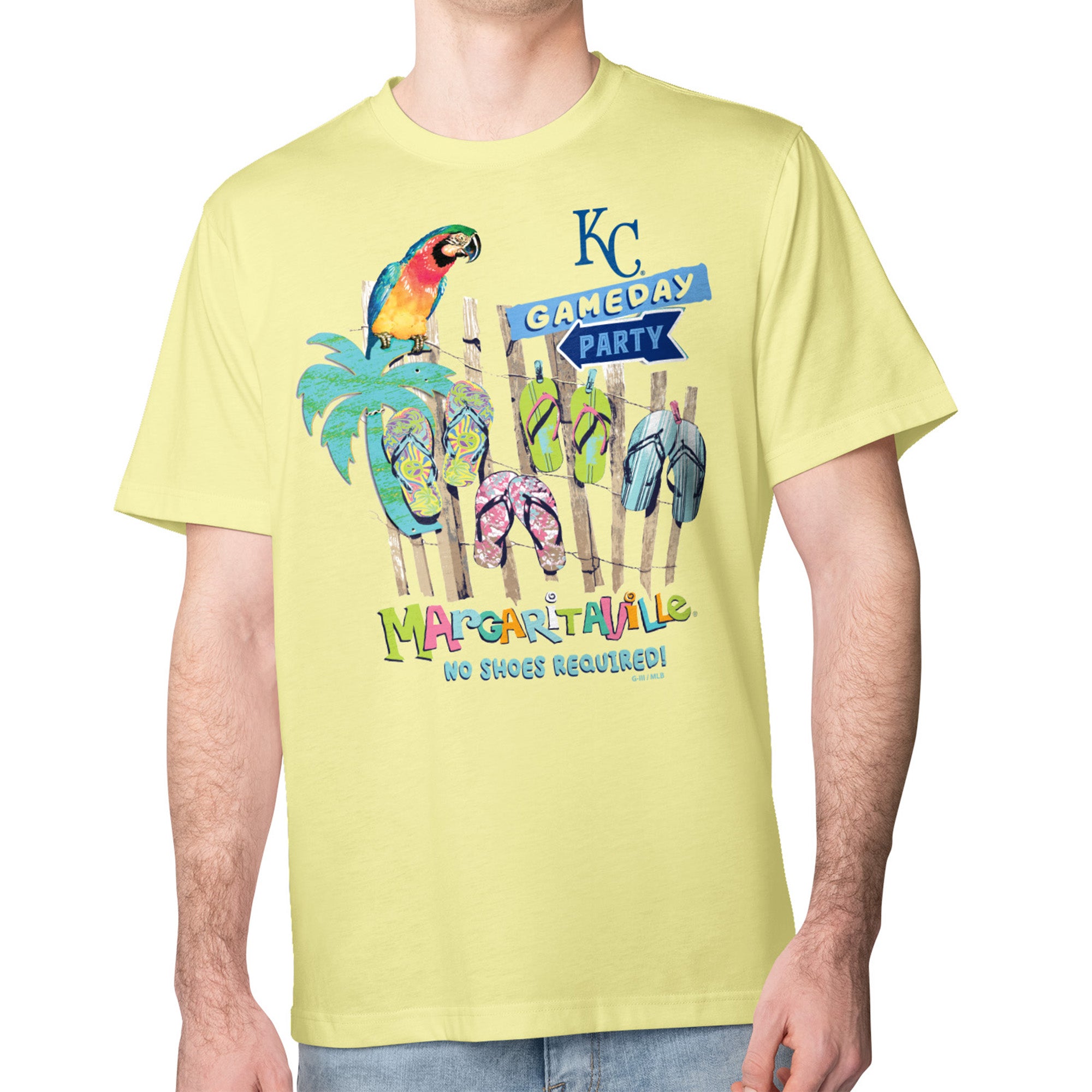 Men's Margaritaville Yellow Kansas City Royals Gameday Party T-Shirt