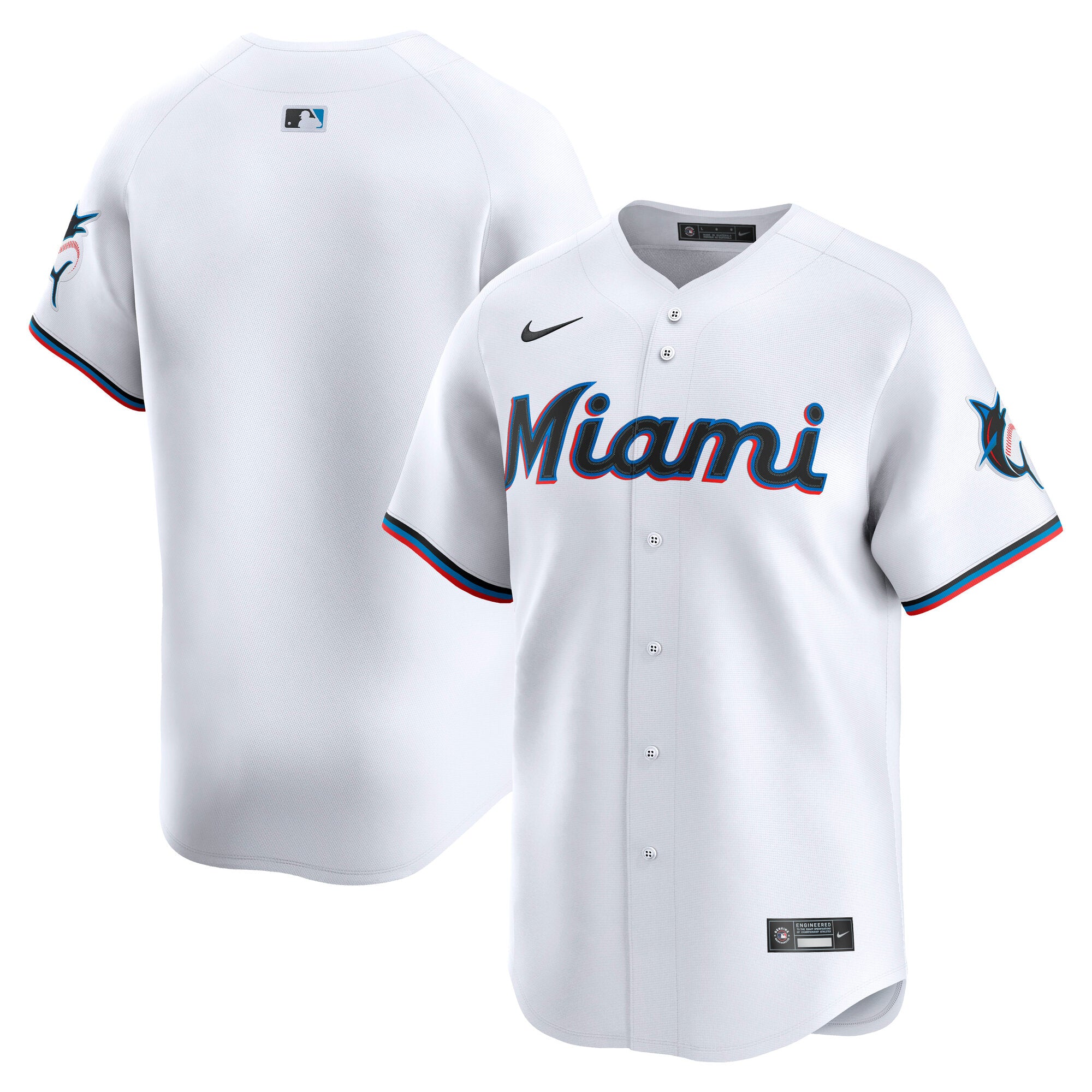 Youth Nike  White Miami Marlins Home Limited Jersey
