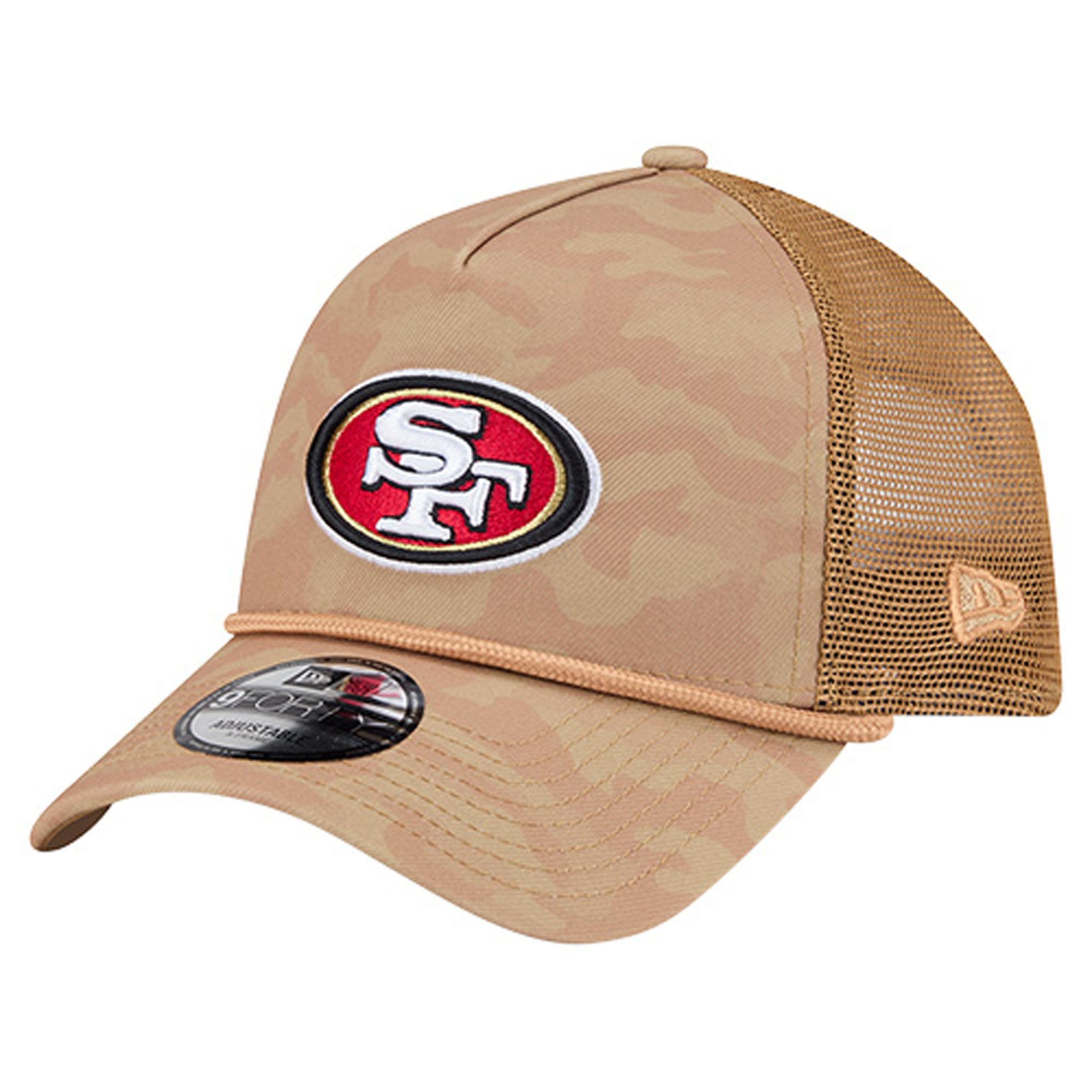 Men's New Era  Tan San Francisco 49ers Wheat Camo 9FORTY Adjustable Hat