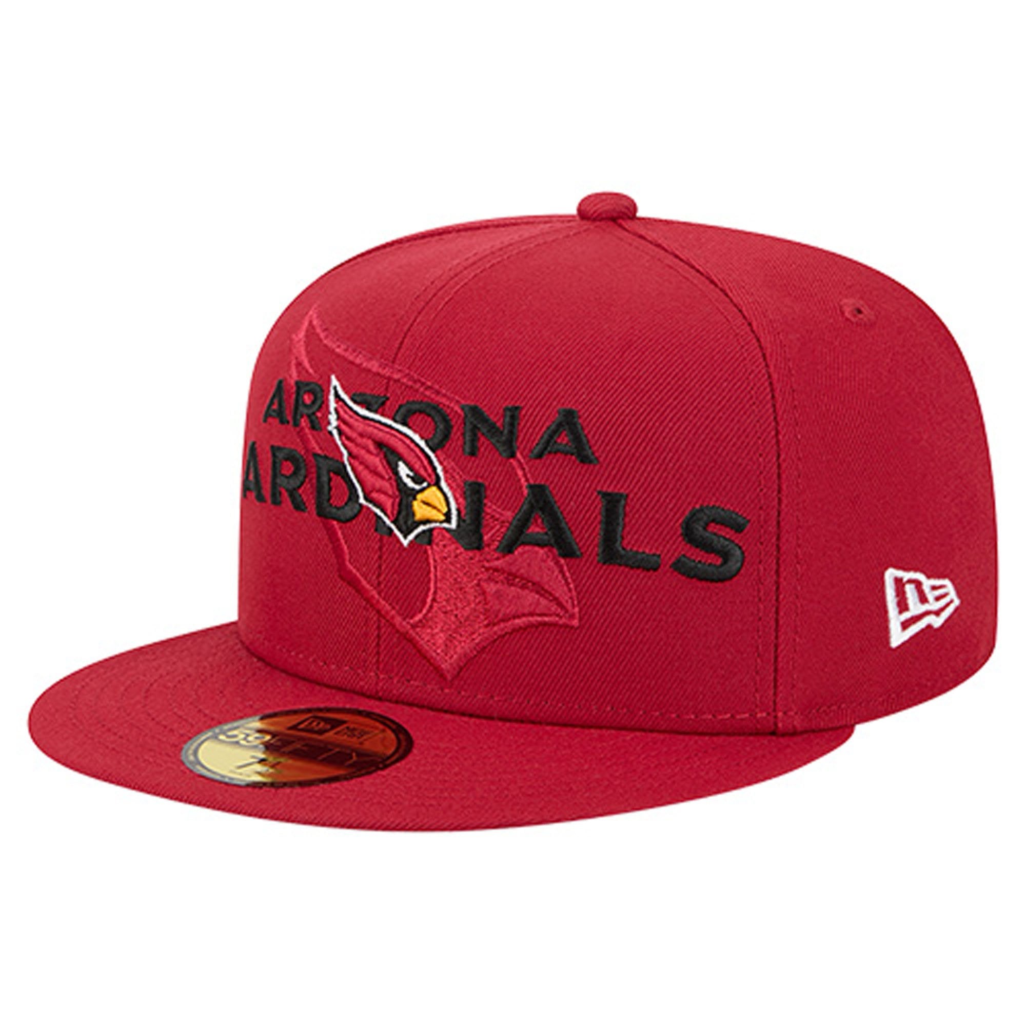 Men's New Era  Cardinal Arizona Cardinals Overlap Wordmark 59FIFTY Fitted Hat
