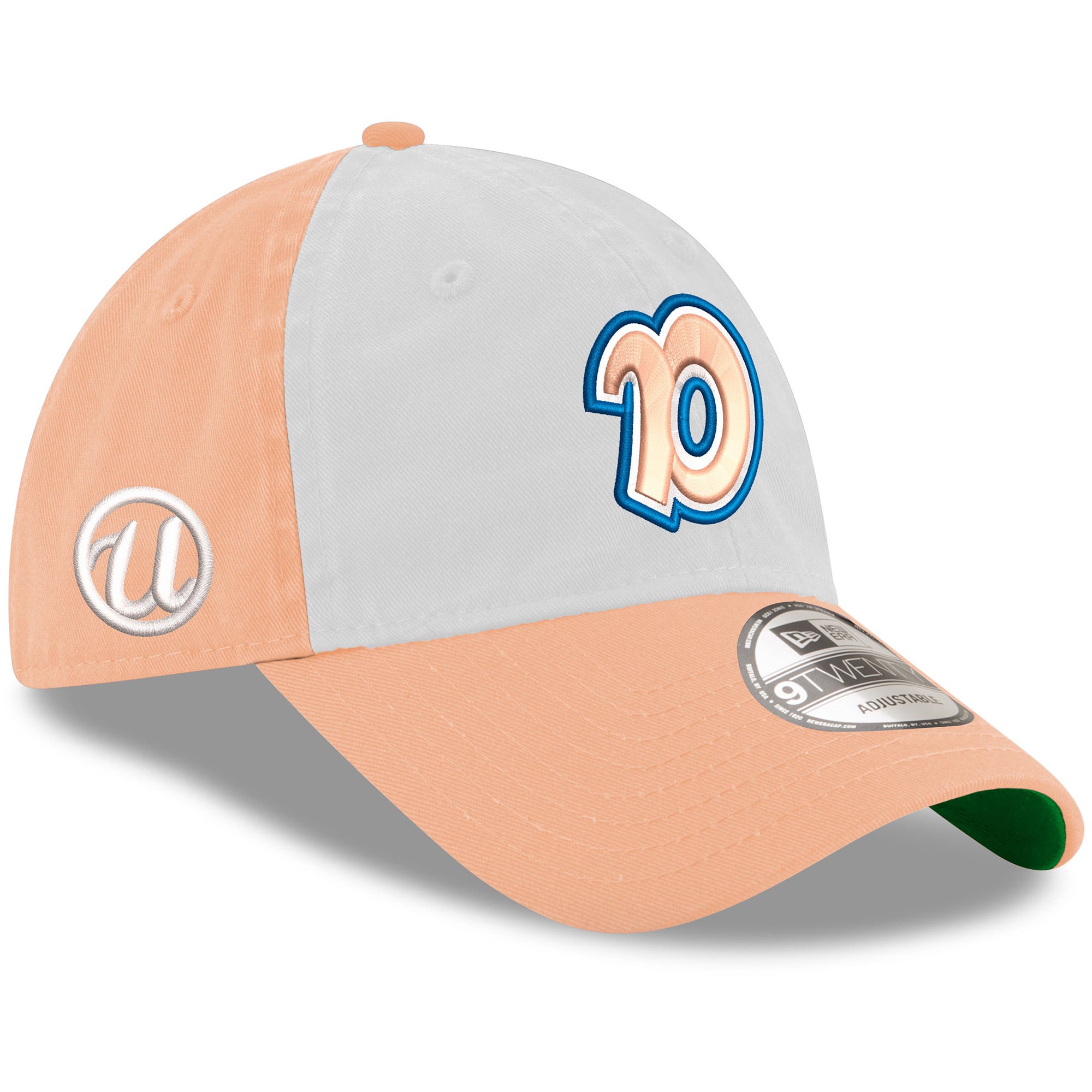 Men's Usher x New Era White/Peach Atlanta Braves 9TWENTY Adjustable Hat