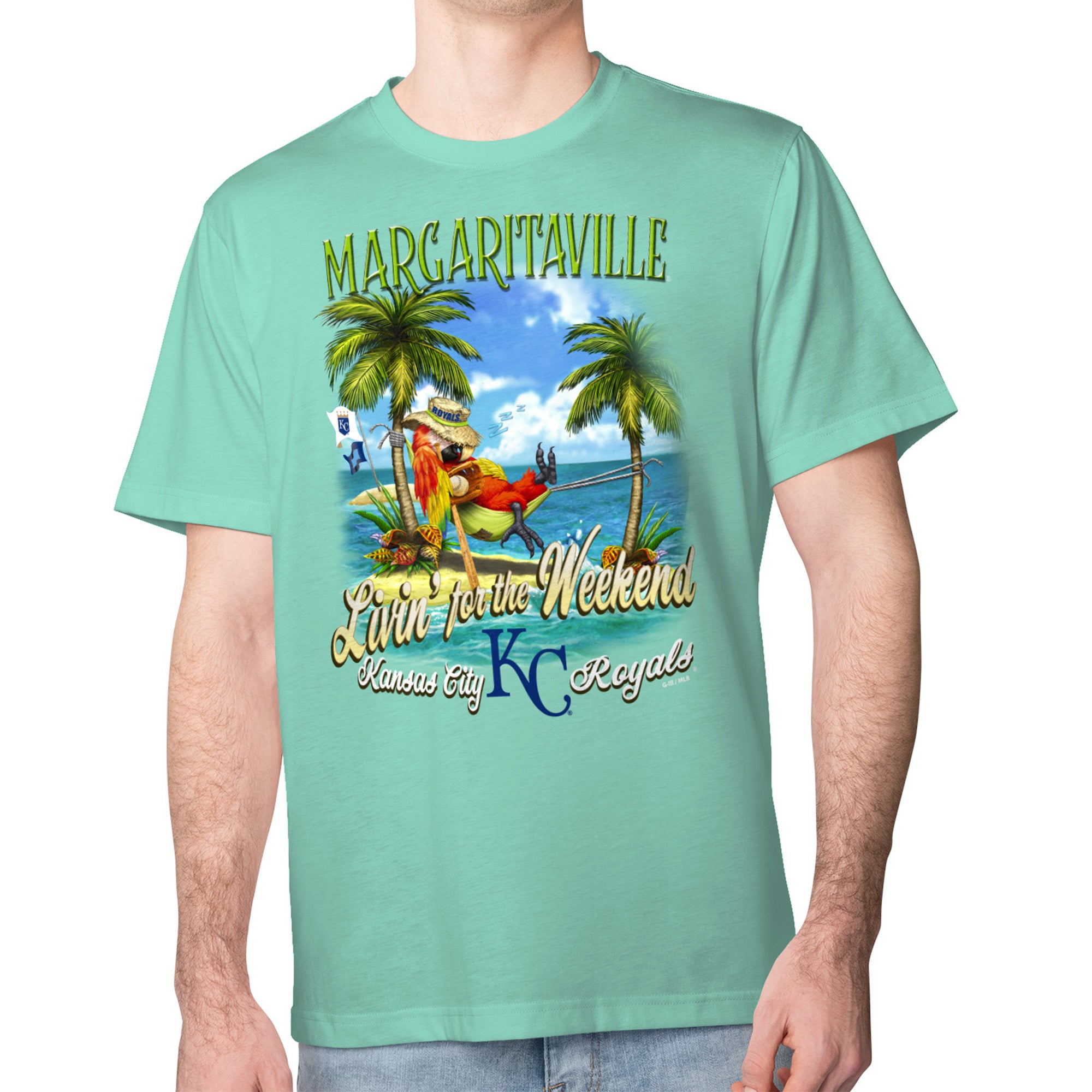 Men's Margaritaville Mint Kansas City Royals Livin' for the Weekend T-Shirt