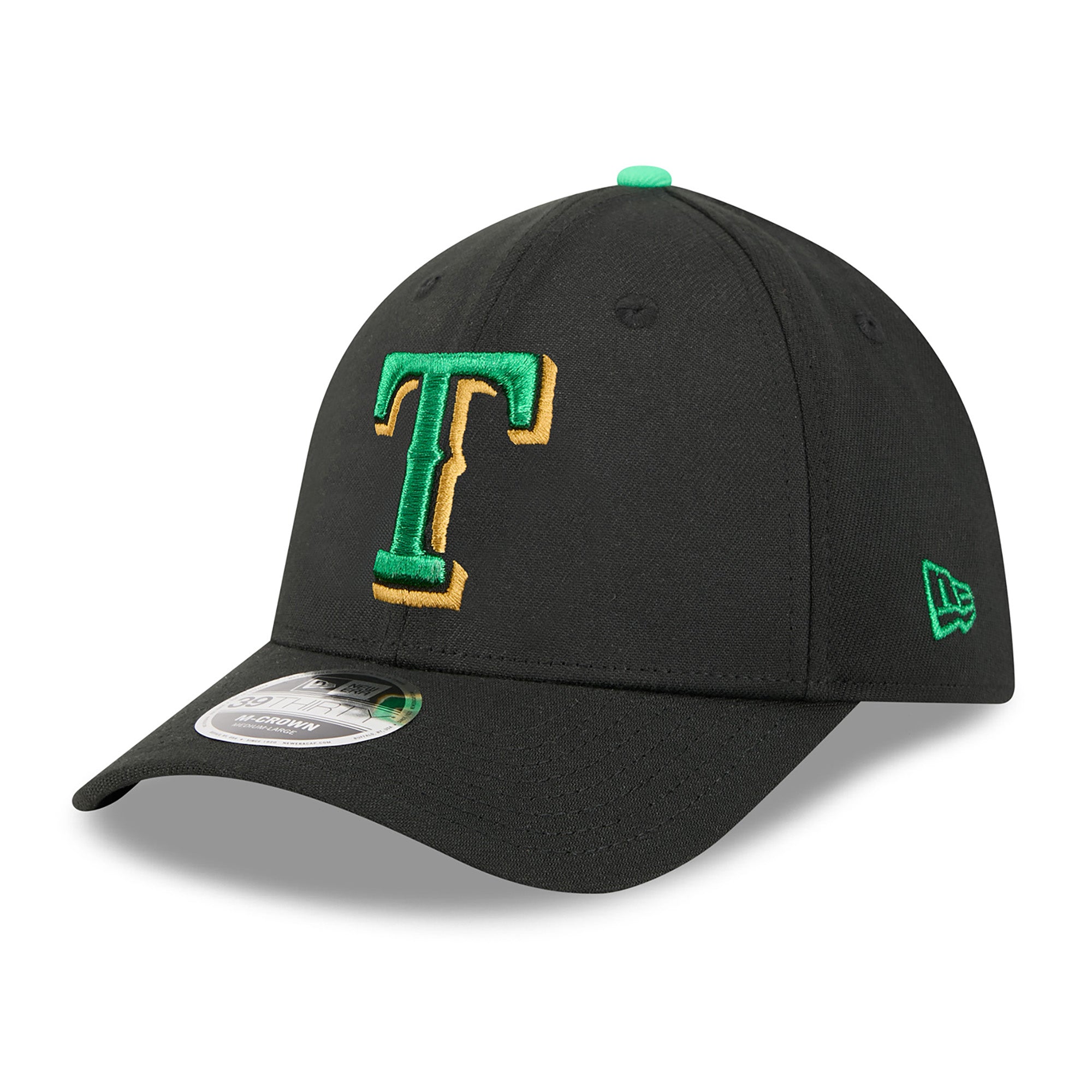 Men's New Era  Black Texas Rangers 2026 St. Patrick's Day 39THIRTY Flex Hat