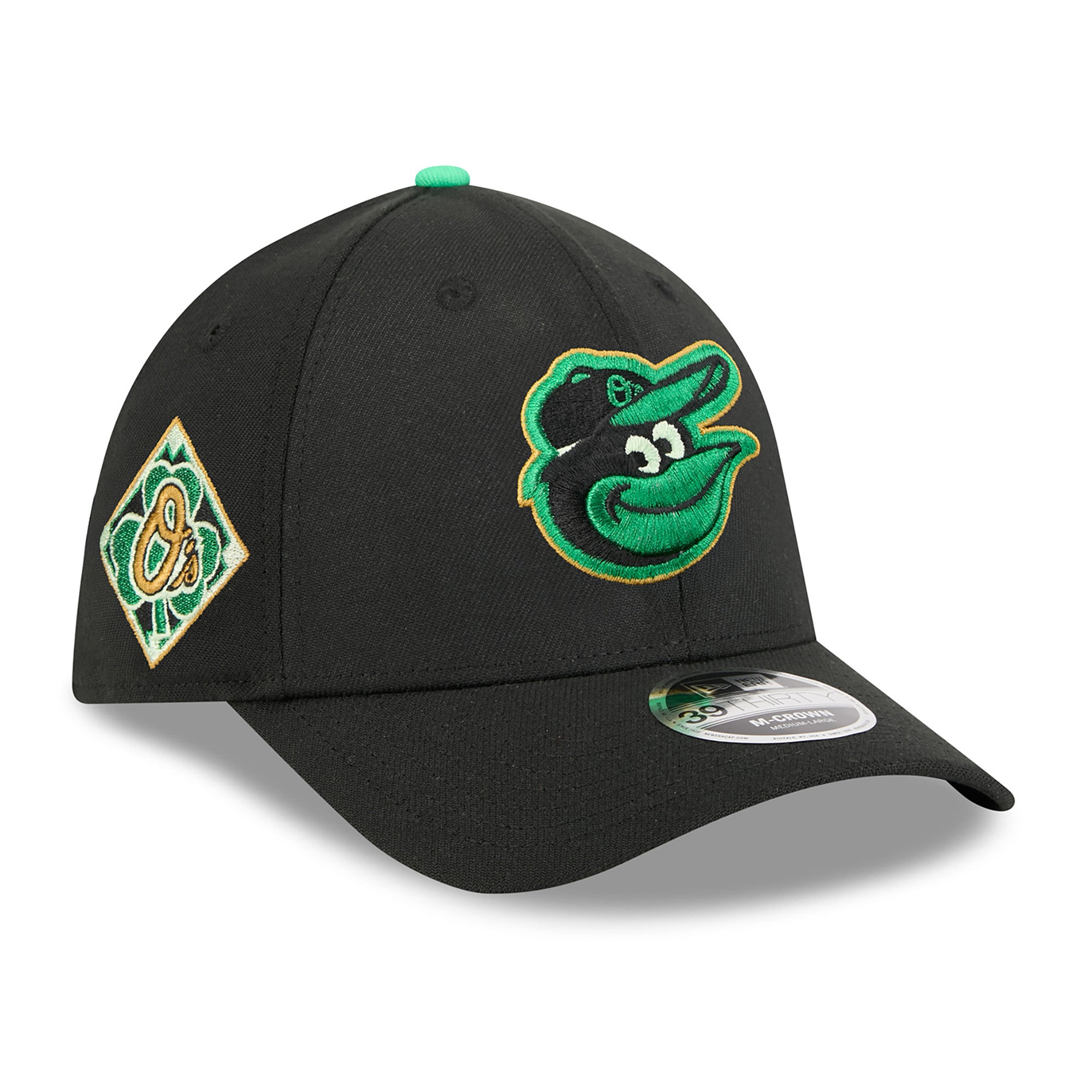 Men's New Era  Black Baltimore Orioles 2026 St. Patrick's Day 39THIRTY Flex Hat