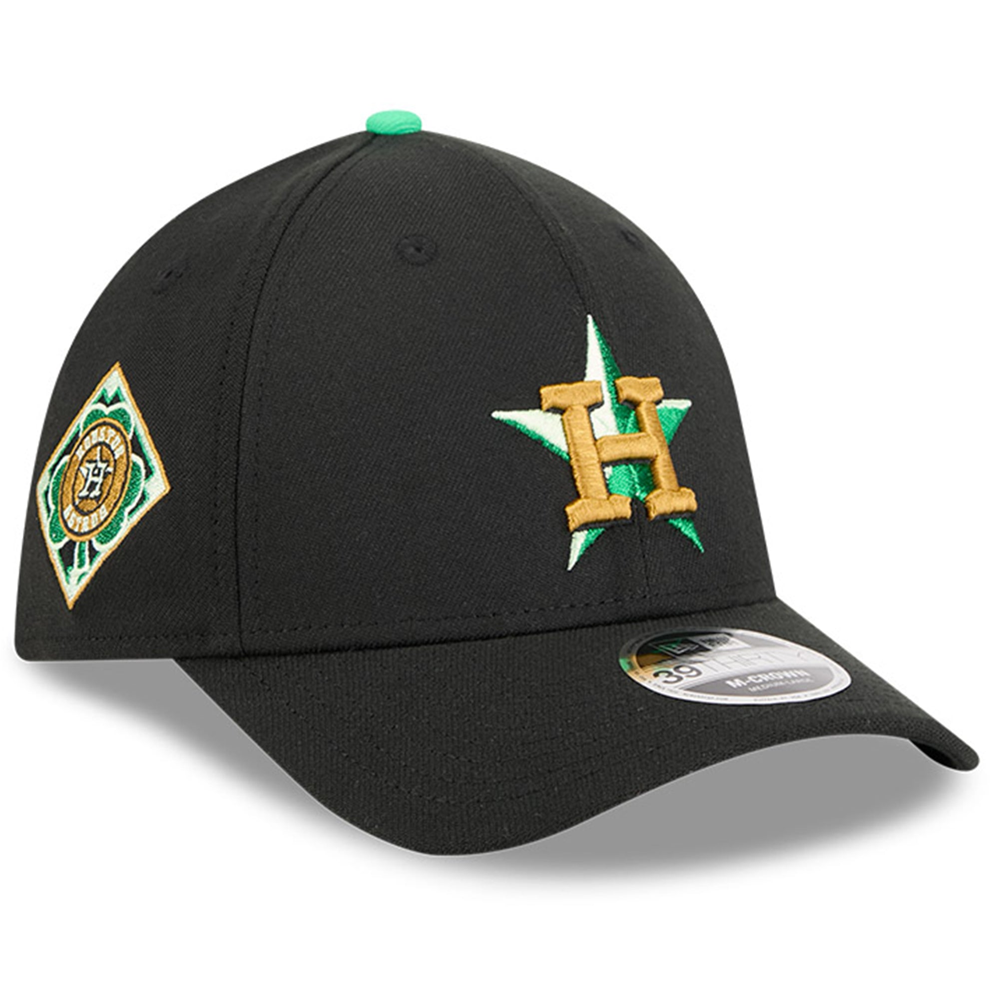 Men's New Era  Black Houston Astros 2026 St. Patrick's Day 39THIRTY Flex Hat