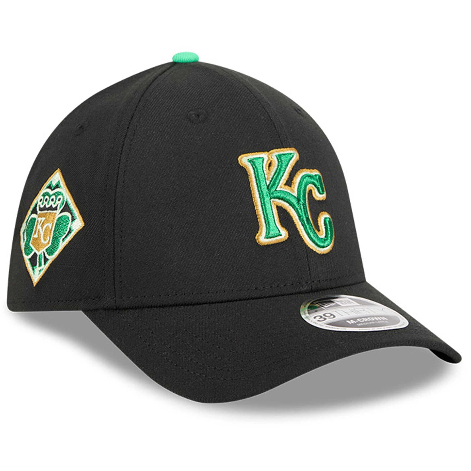 Men's New Era  Black Kansas City Royals 2026 St. Patrick's Day 39THIRTY Flex Hat