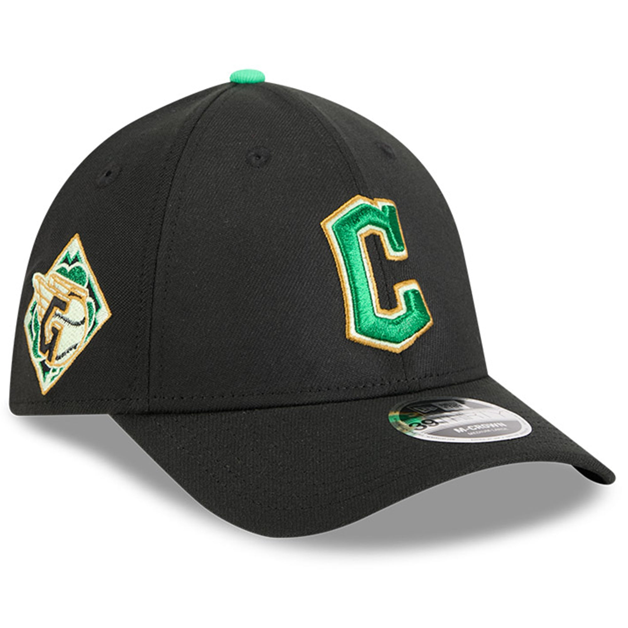 Men's New Era  Black Cleveland Guardians 2026 St. Patrick's Day 39THIRTY Flex Hat