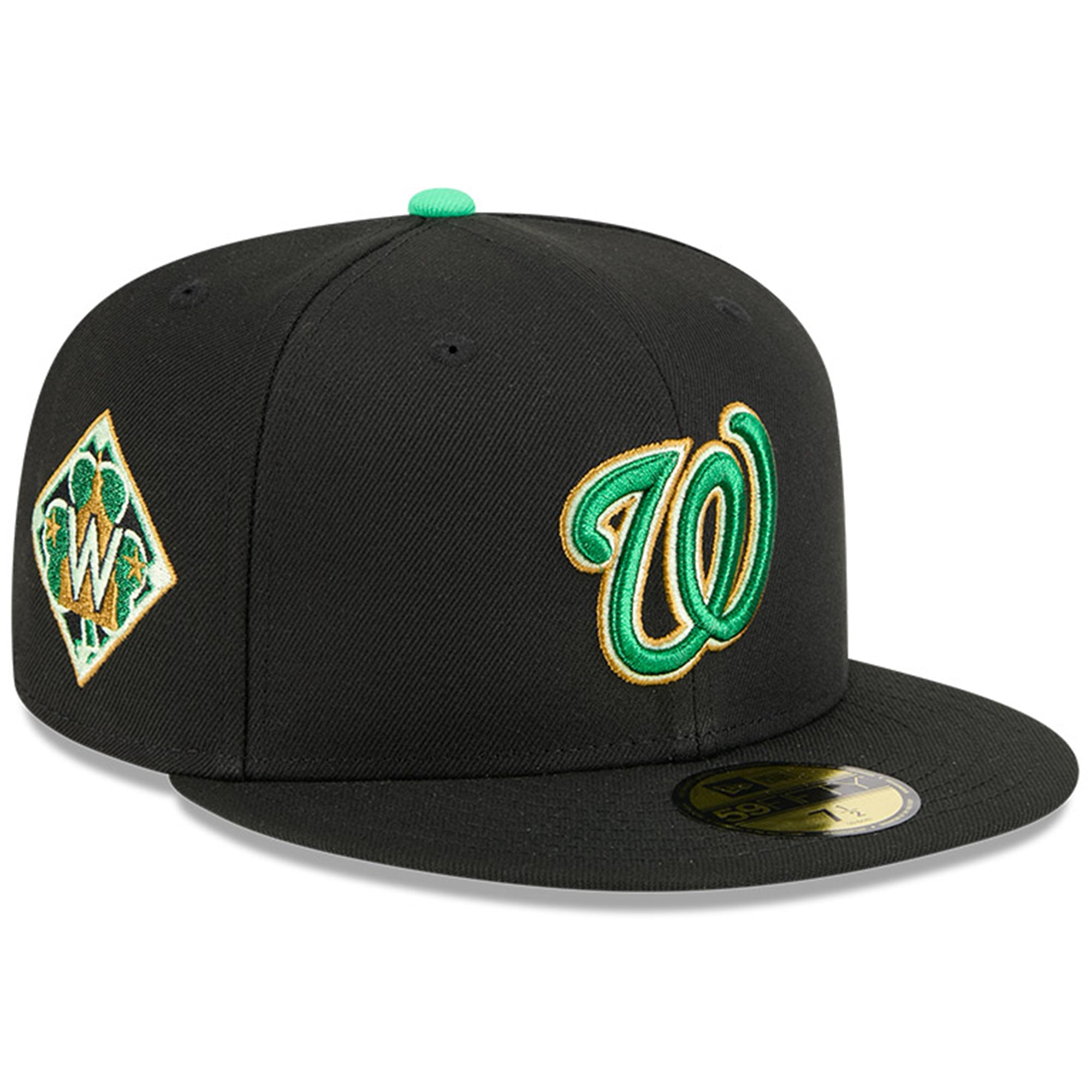 Men's New Era  Black Washington Nationals 2026 St. Patrick's Day 59FIFTY Fitted Hat