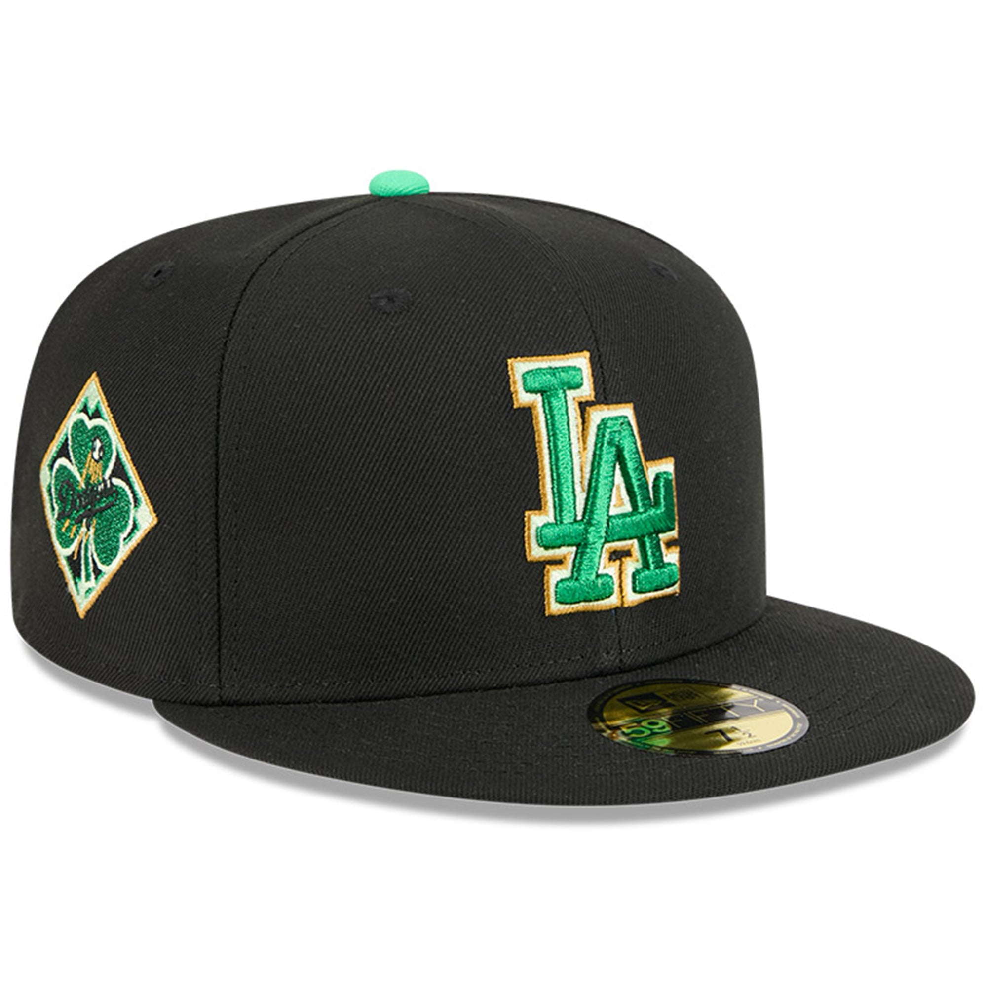 Men's New Era  Black Los Angeles Dodgers 2026 St. Patrick's Day 59FIFTY Fitted Hat