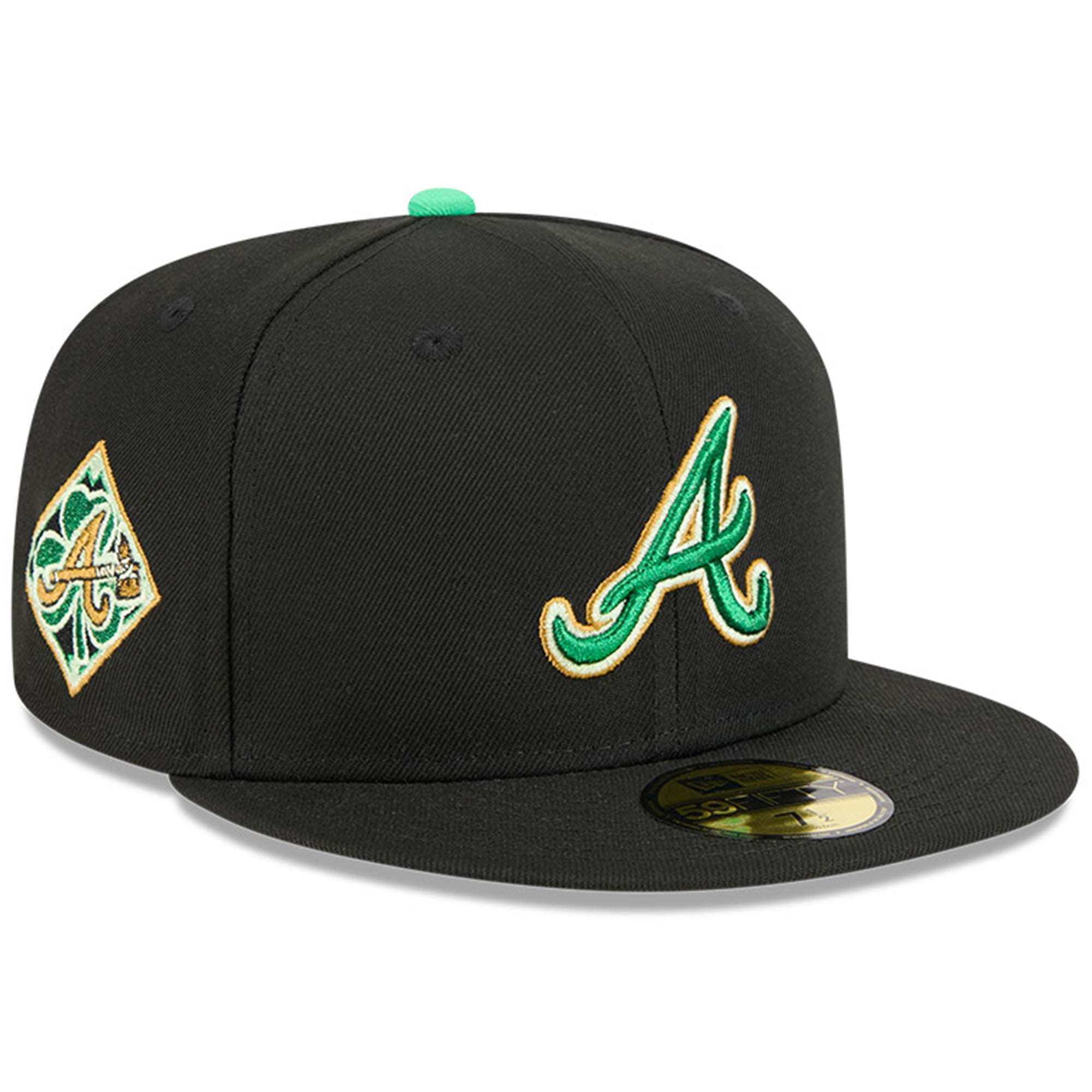 Men's New Era  Black Atlanta Braves 2026 St. Patrick's Day 59FIFTY Fitted Hat