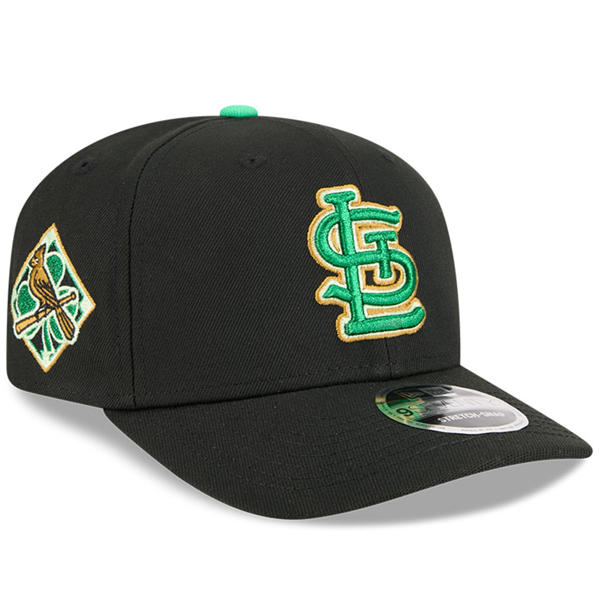 Men's New Era  Black St. Louis Cardinals 2026 St. Patrick's Day 9SEVENTY Adjustable Hat