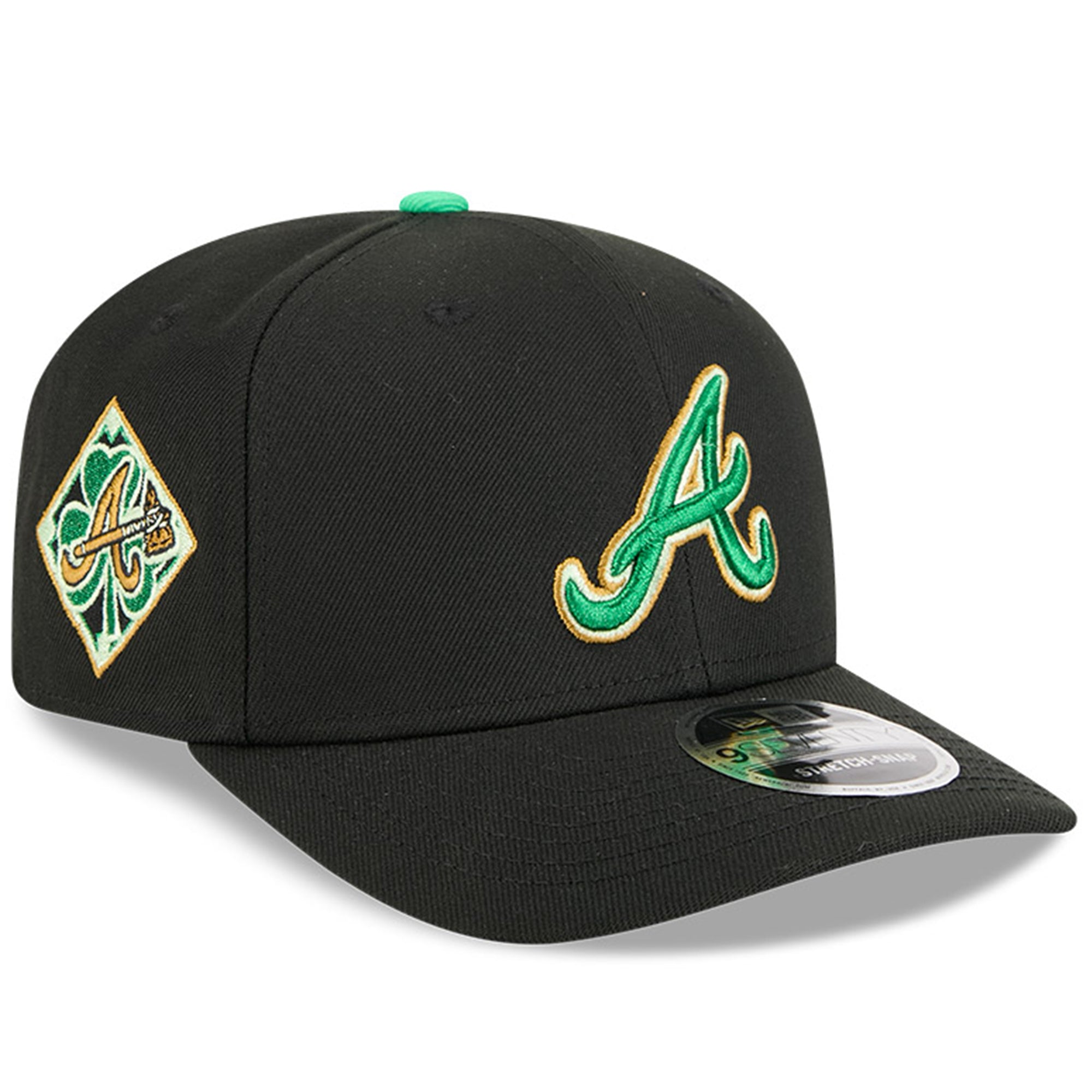Men's New Era  Black Atlanta Braves 2026 St. Patrick's Day 9SEVENTY Adjustable Hat
