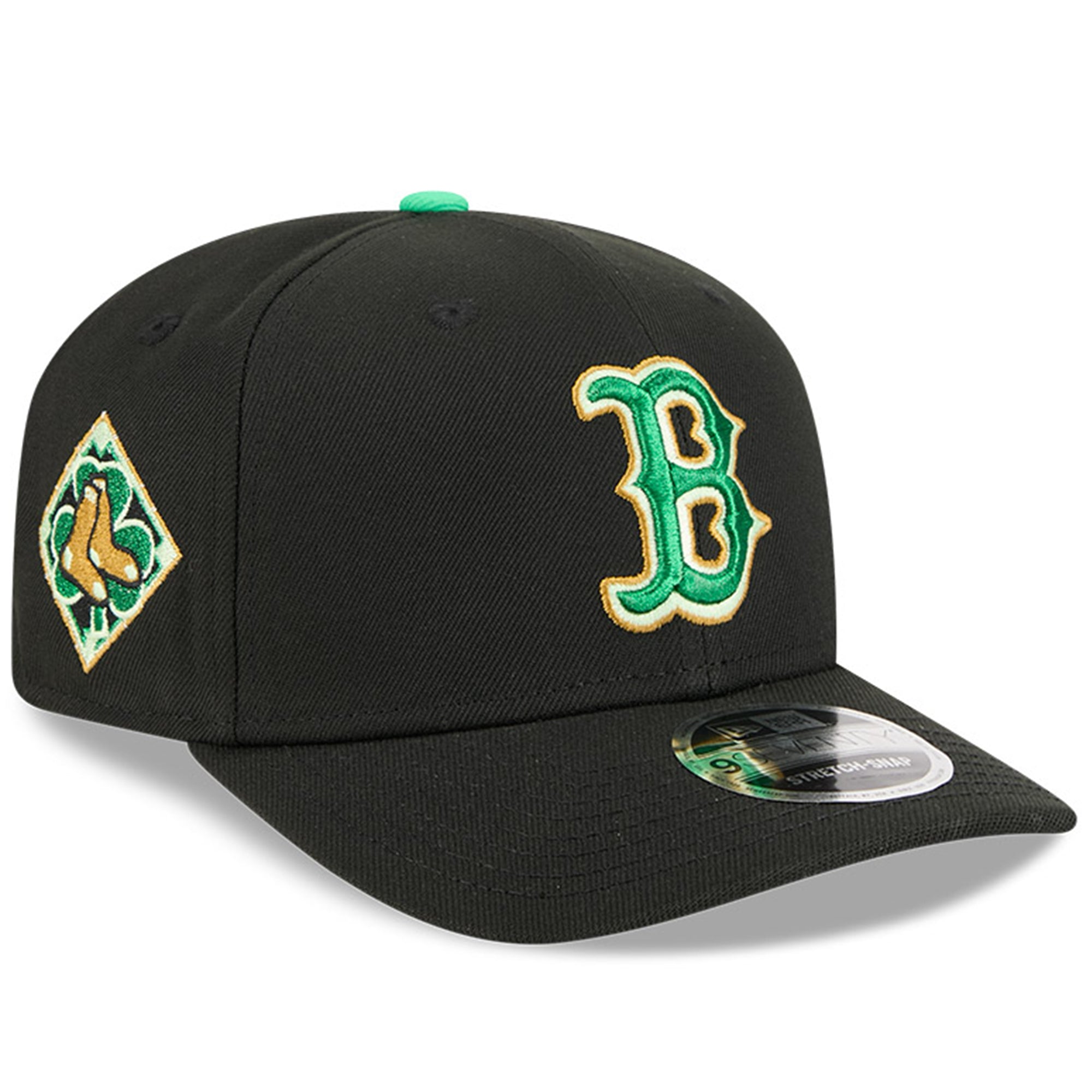 Men's New Era  Black Boston Red Sox 2026 St. Patrick's Day 9SEVENTY Adjustable Hat