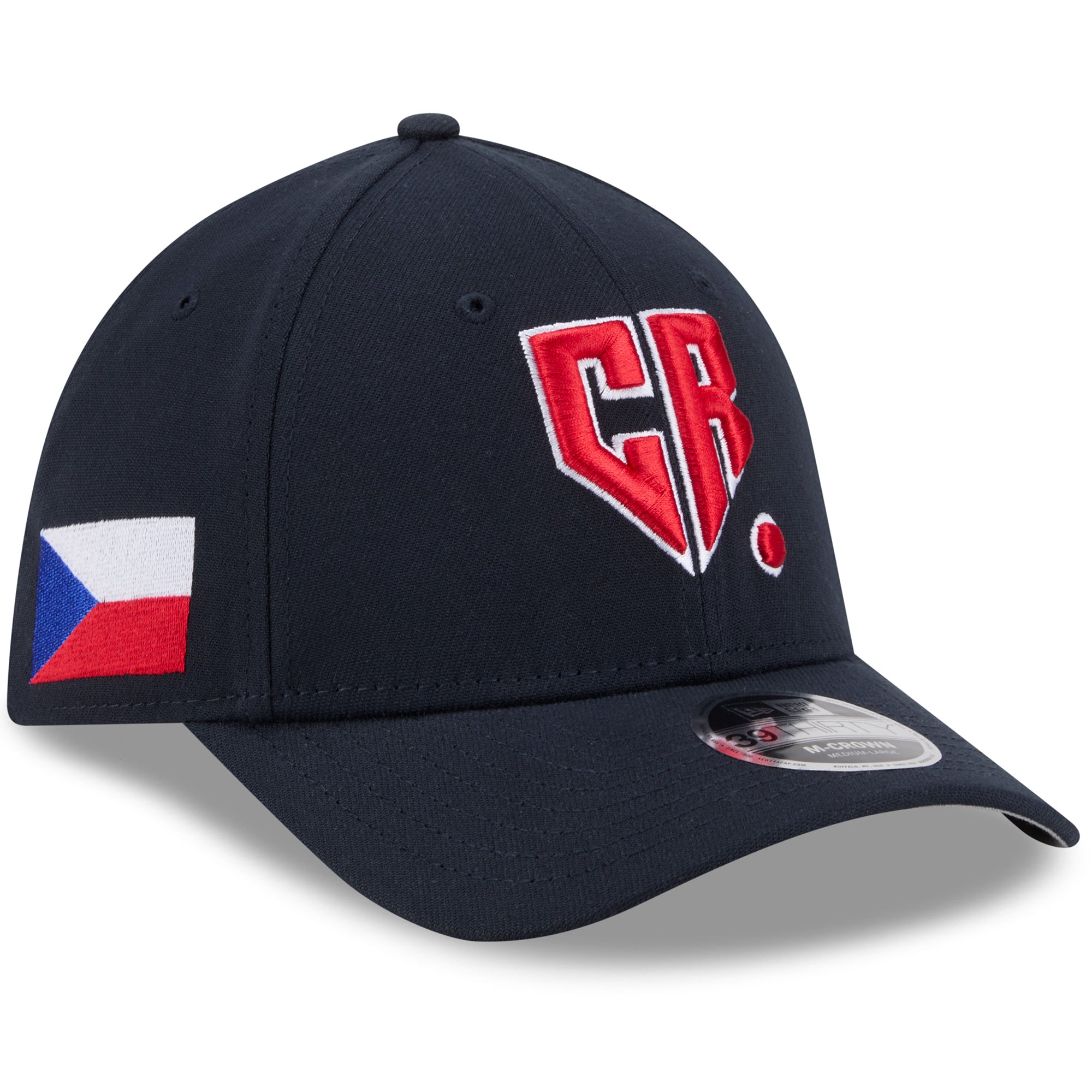Men's New Era  Navy Czech Republic Baseball 2026 World Baseball Classic M-Crown 39THIRTY Flex Hat