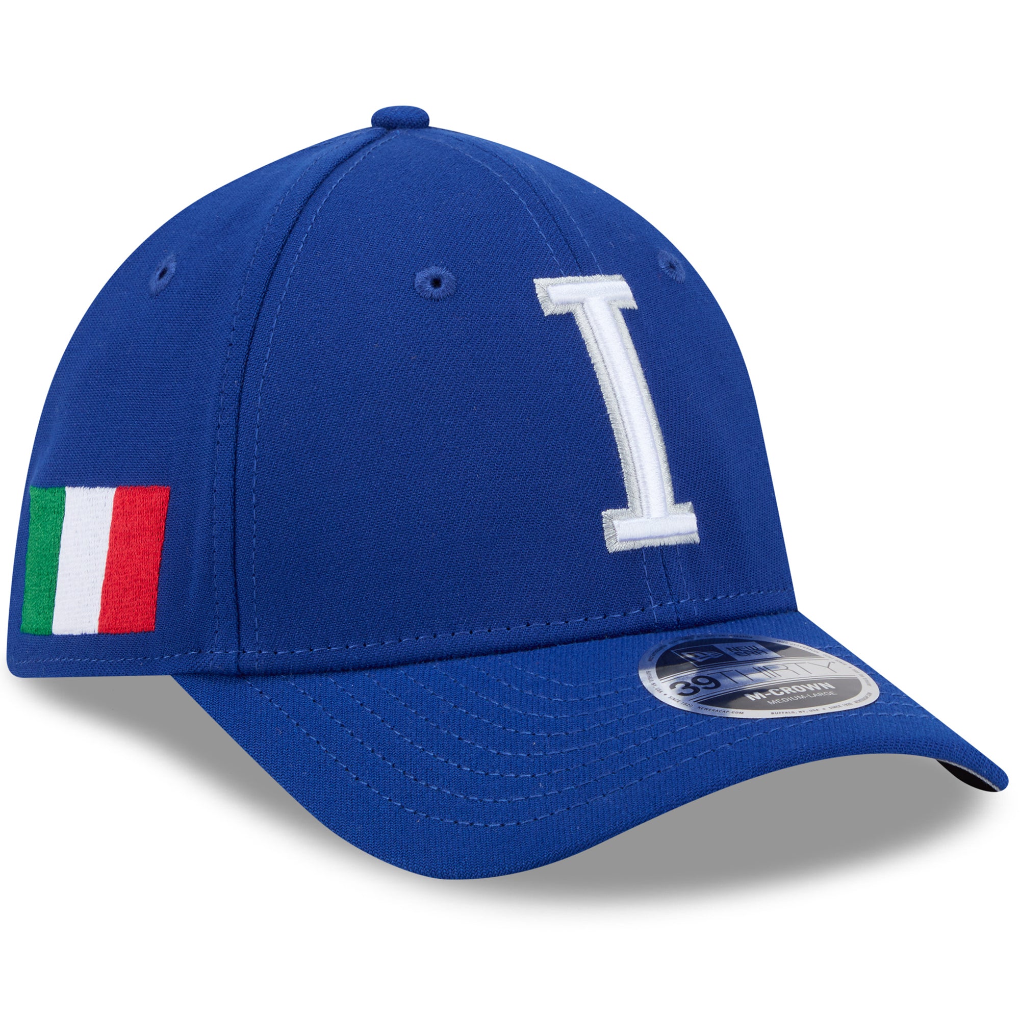 Men's New Era  Blue Italy Baseball 2026 World Baseball Classic M-Crown 39THIRTY Flex Hat