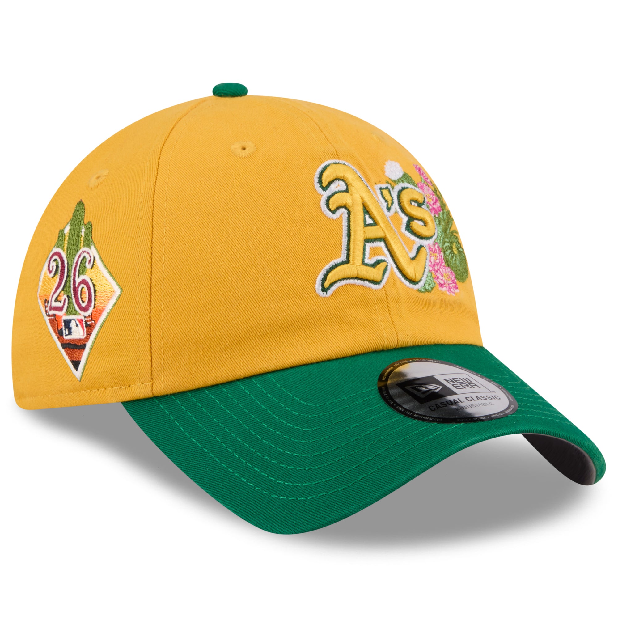 Men's New Era  Gold/Green Athletics 2026 Spring Training Casual Classic Adjustable Hat