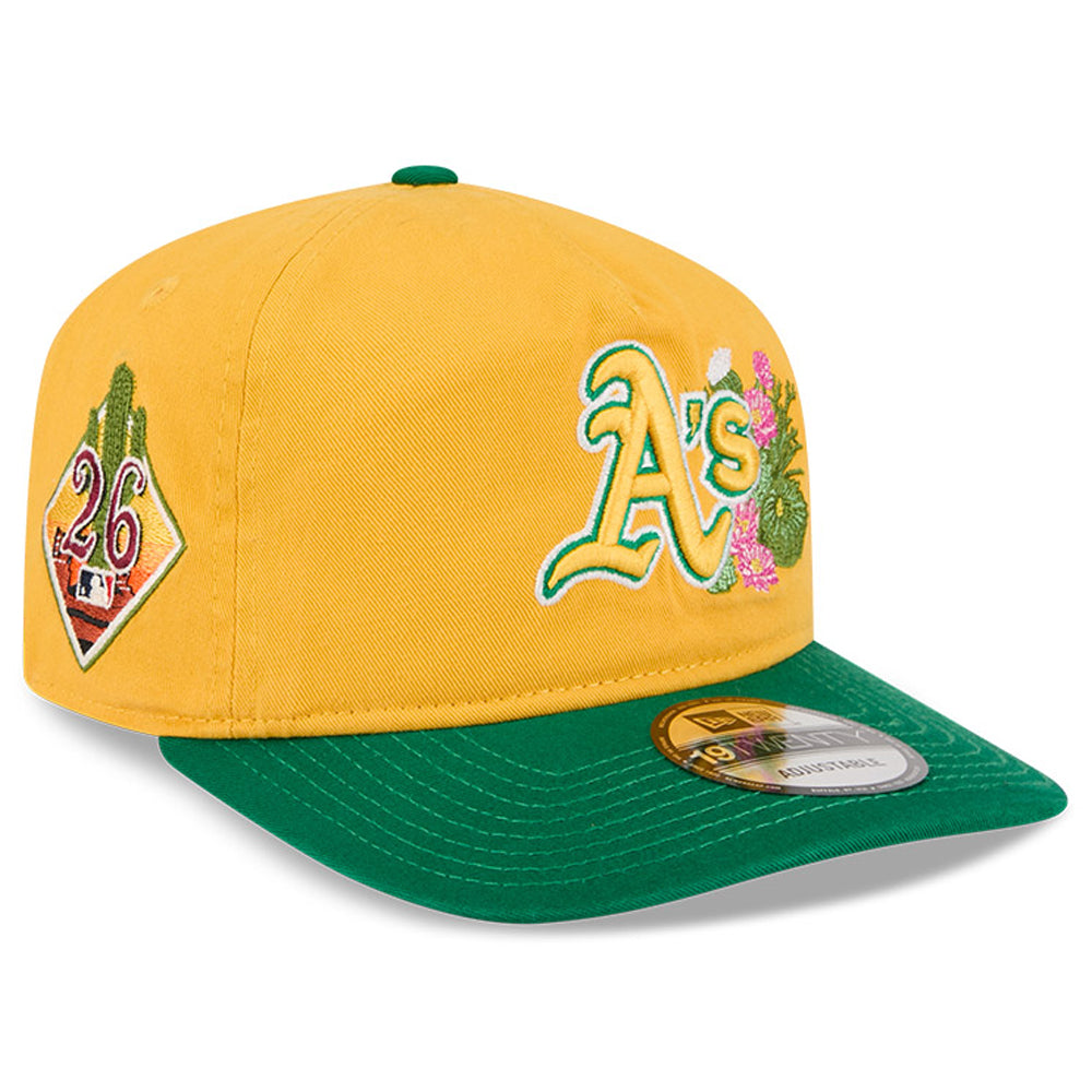 Youth New Era  Gold/Green Athletics 2026 Spring Training 19TWENTY Adjustable Hat