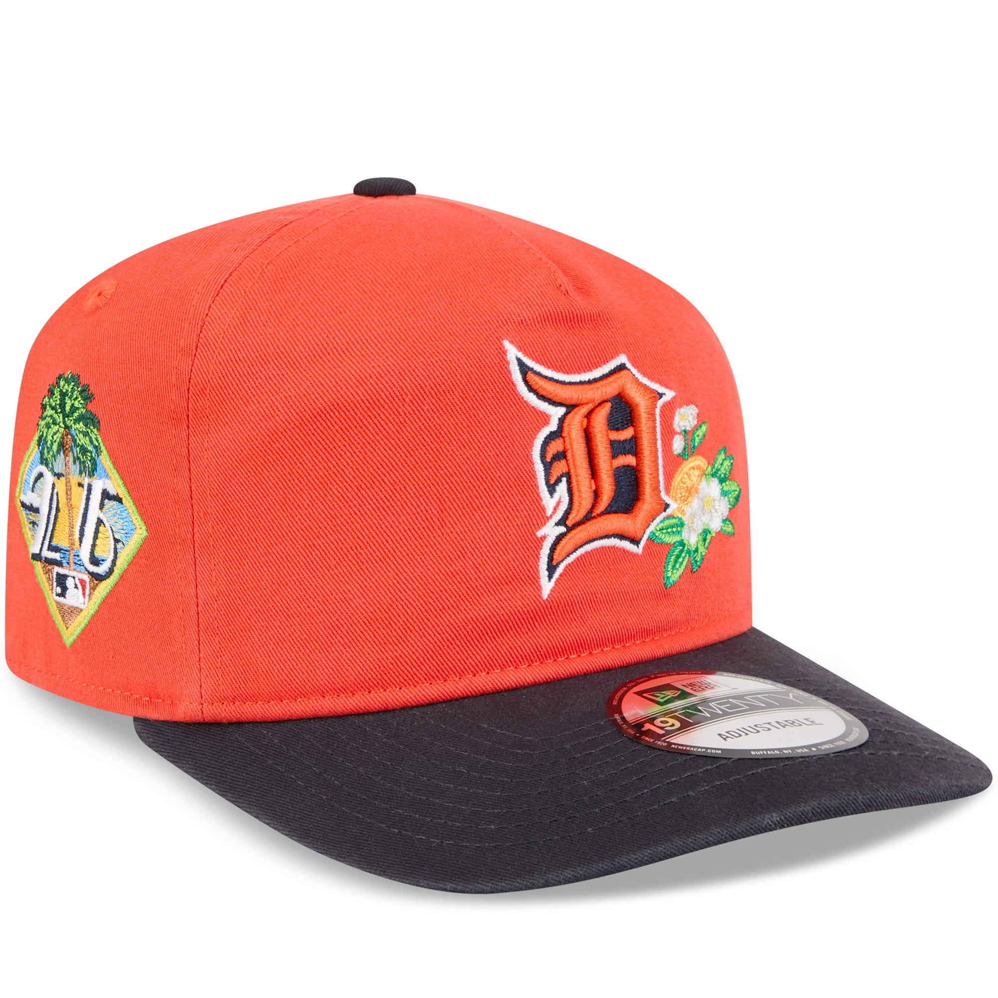 Youth New Era  Orange/Navy Detroit Tigers 2026 Spring Training 19TWENTY Adjustable Hat