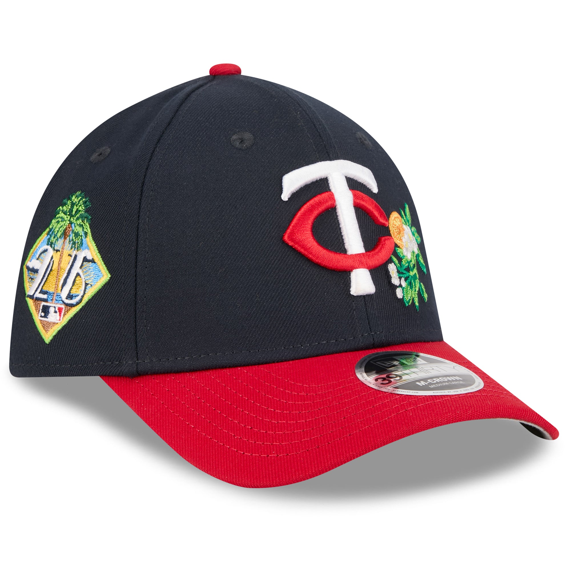 Men's New Era  Navy/Red Minnesota Twins 2026 Spring Training M-Crown 39THIRTY Flex Hat