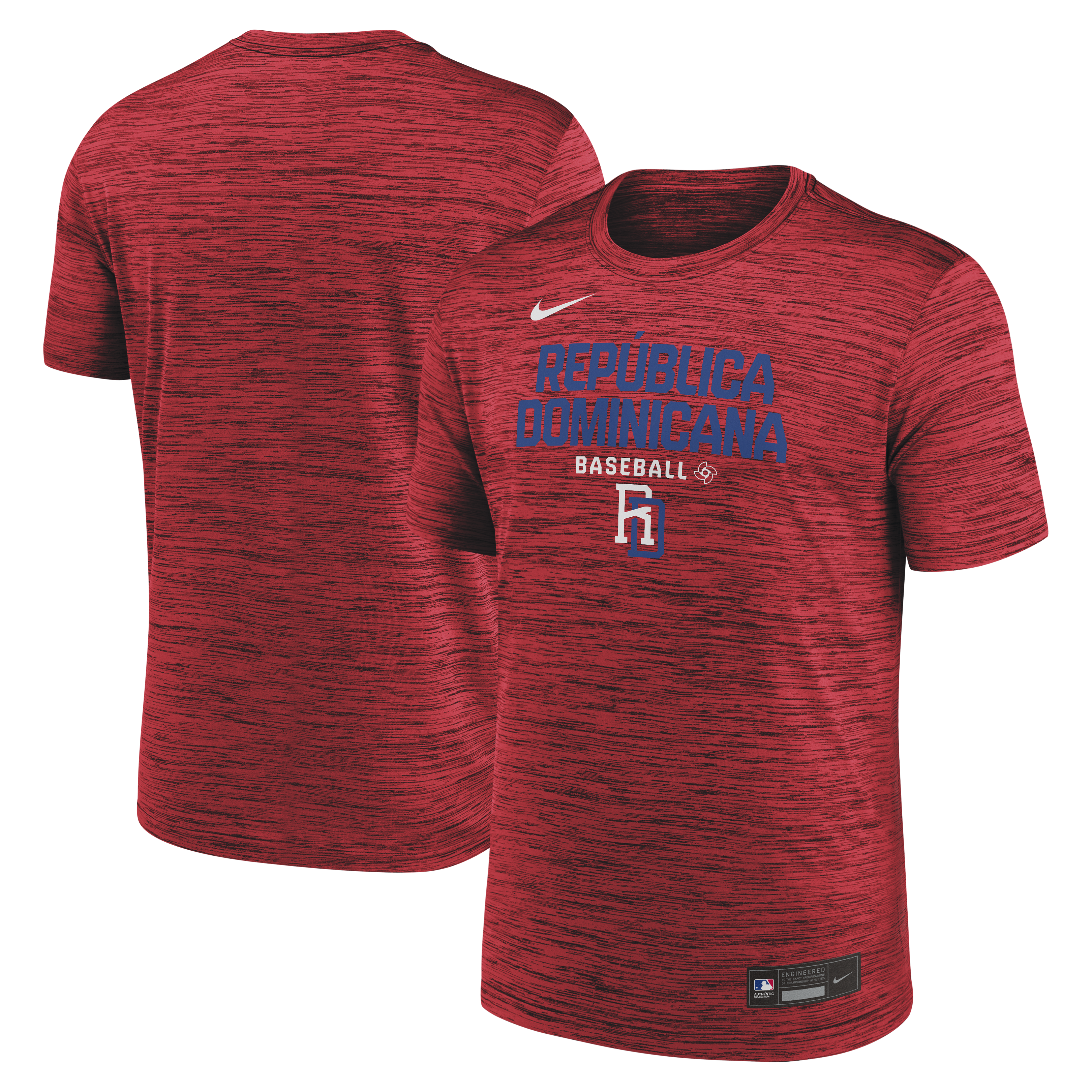 Men's Nike Red Dominican Republic Baseball 2026 World Baseball Classic Velocity Dri-FIT T-Shirt