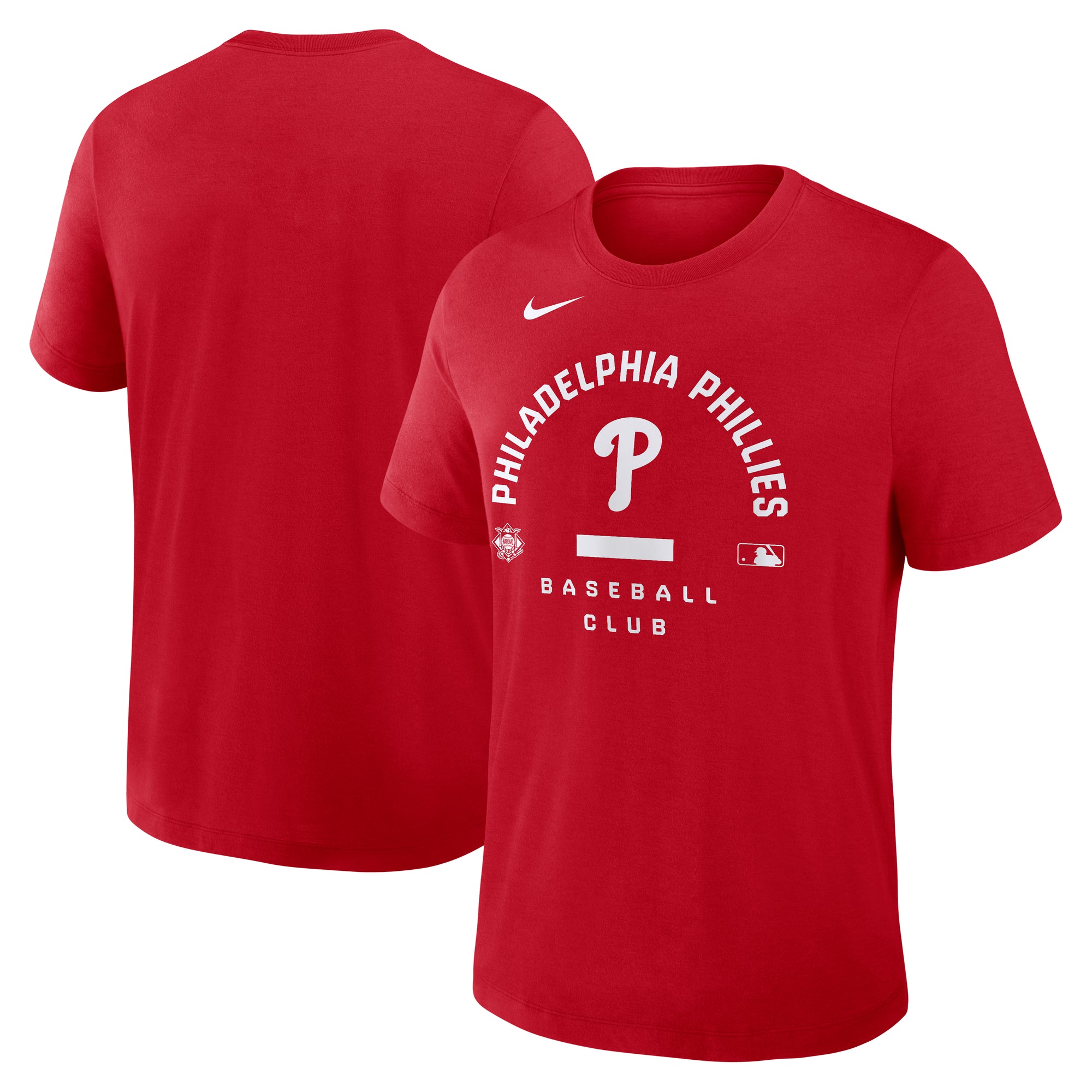 Men's Nike Red Philadelphia Phillies Authentic Collection Early Work Tri-Blend Dri-FIT T-Shirt