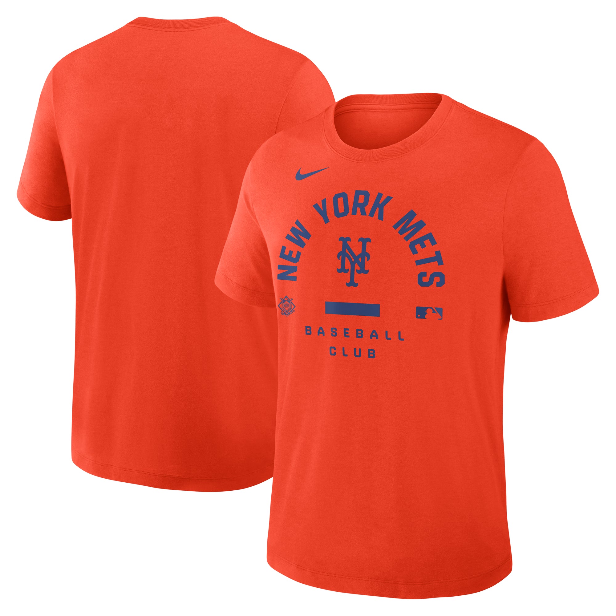 Men's Nike Orange New York Mets Authentic Collection Early Work Tri-Blend Dri-FIT T-Shirt