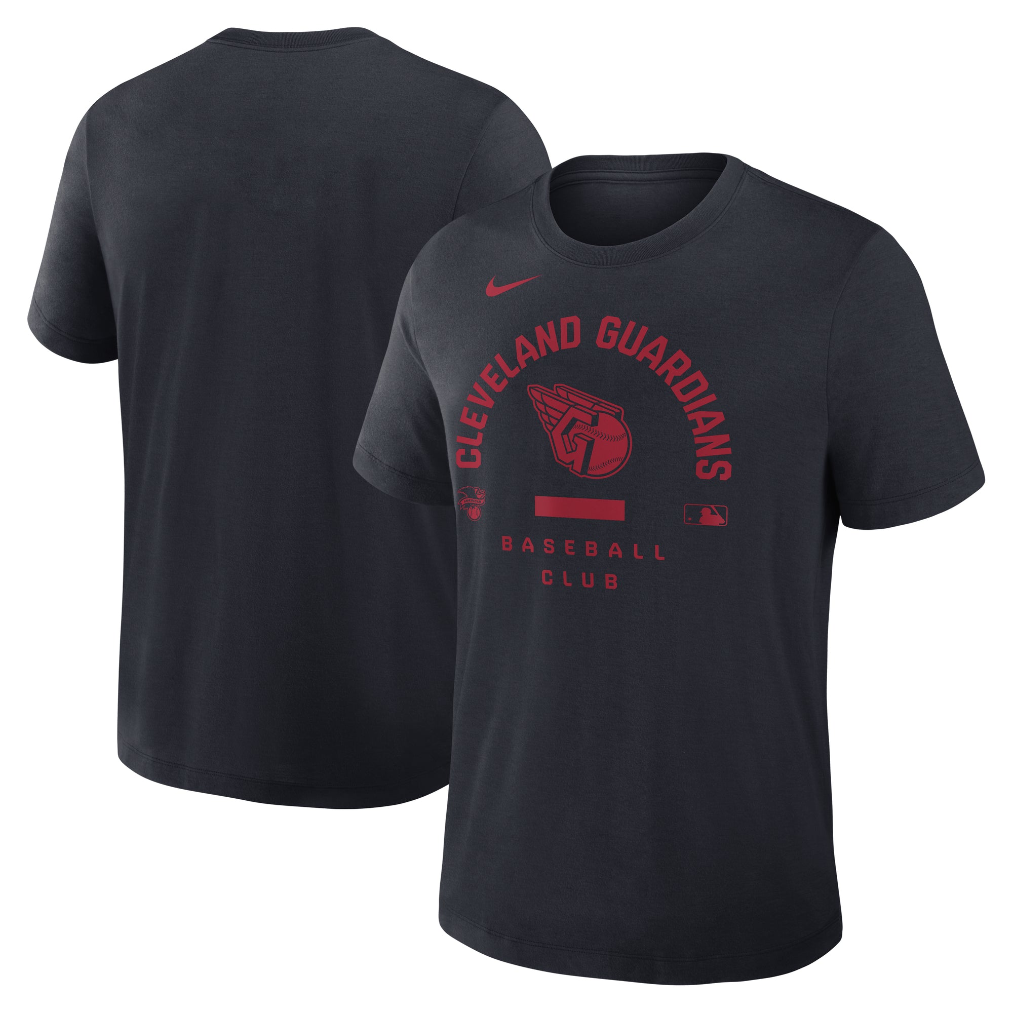 Men's Nike Navy Cleveland Guardians Authentic Collection Early Work Tri-Blend Dri-FIT T-Shirt