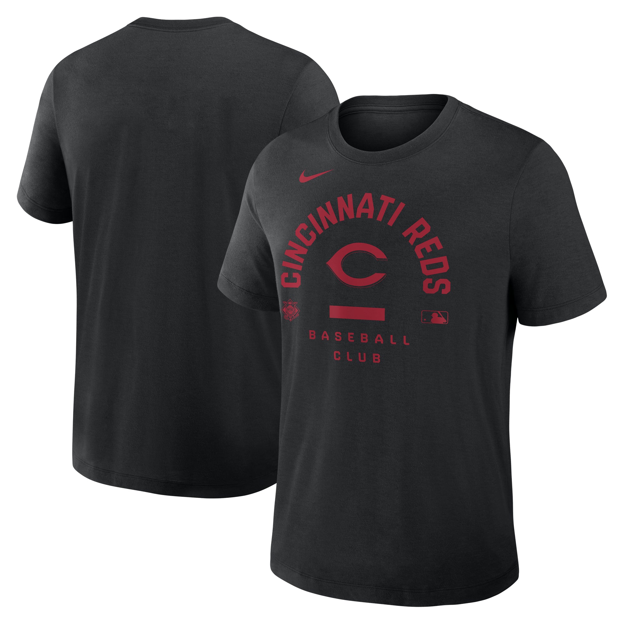 Men's Nike Black Cincinnati Reds Authentic Collection Early Work Tri-Blend Dri-FIT T-Shirt