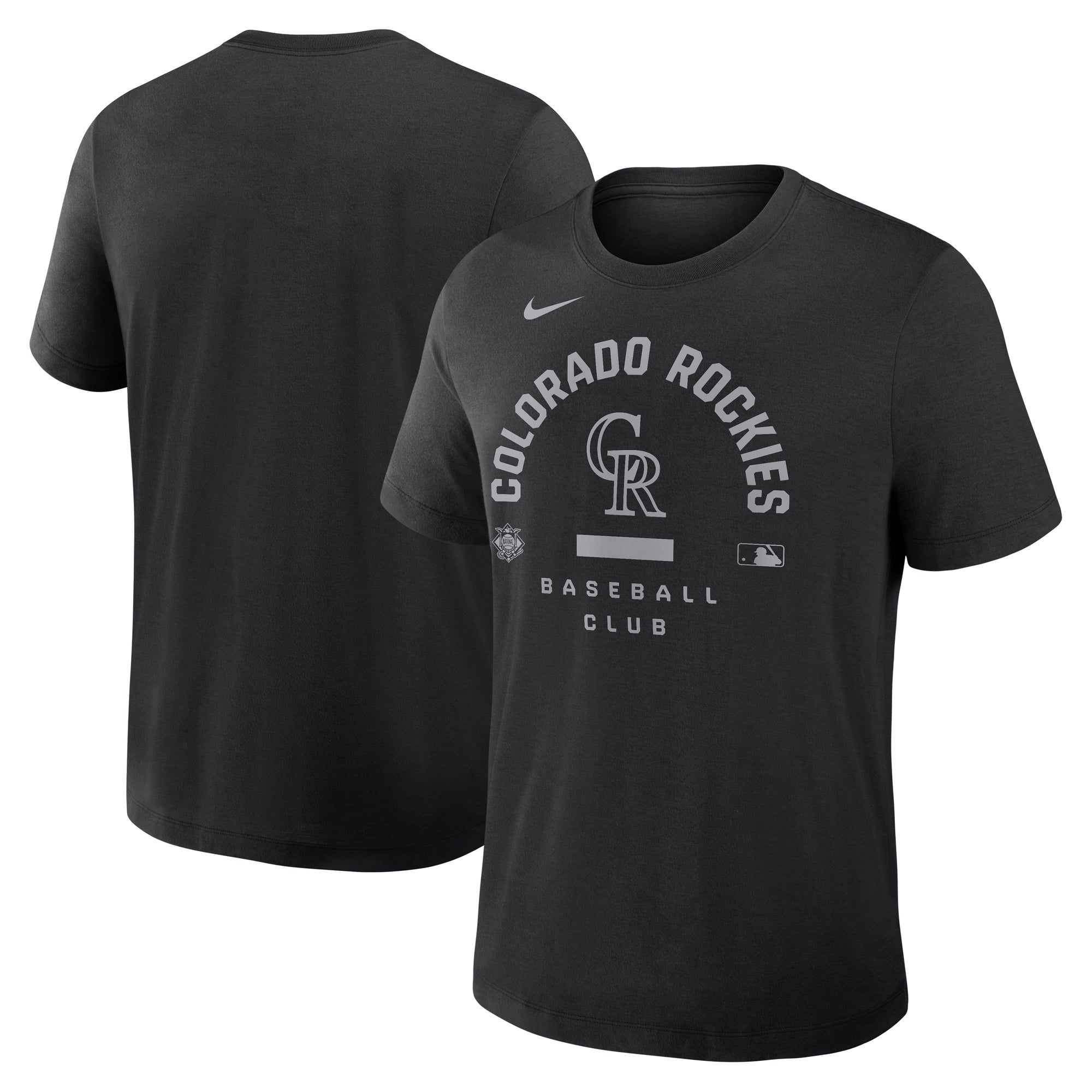 Men's Nike Black Colorado Rockies Authentic Collection Early Work Tri-Blend Dri-FIT T-Shirt