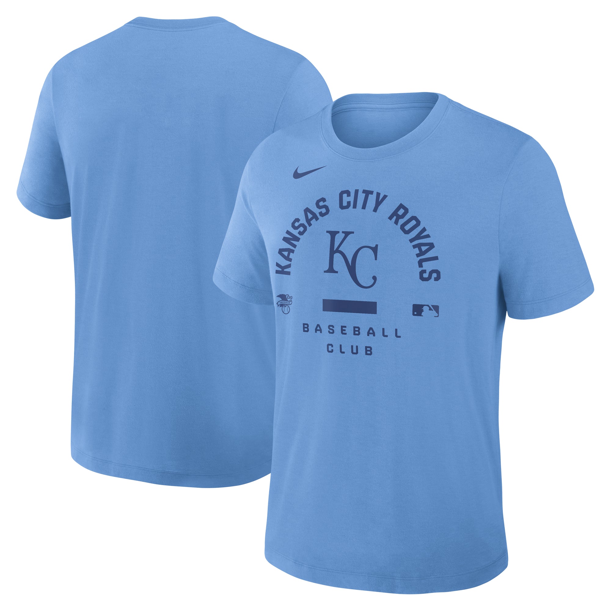 Men's Nike Light Blue Kansas City Royals Authentic Collection Early Work Tri-Blend Dri-FIT T-Shirt