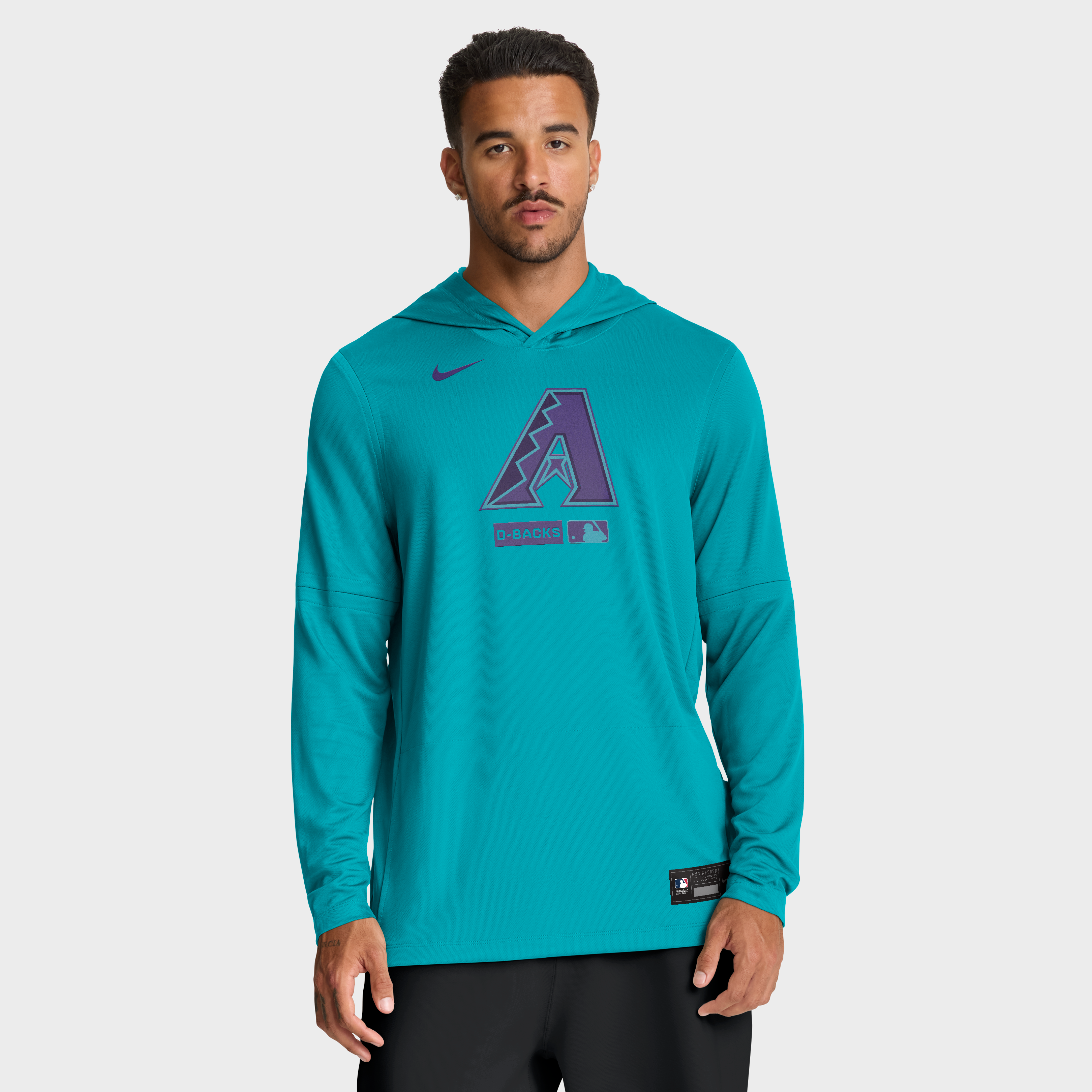 Men's Nike Aqua Arizona Diamondbacks City Connect Dri-FIT Long Sleeve Hooded T-Shirt