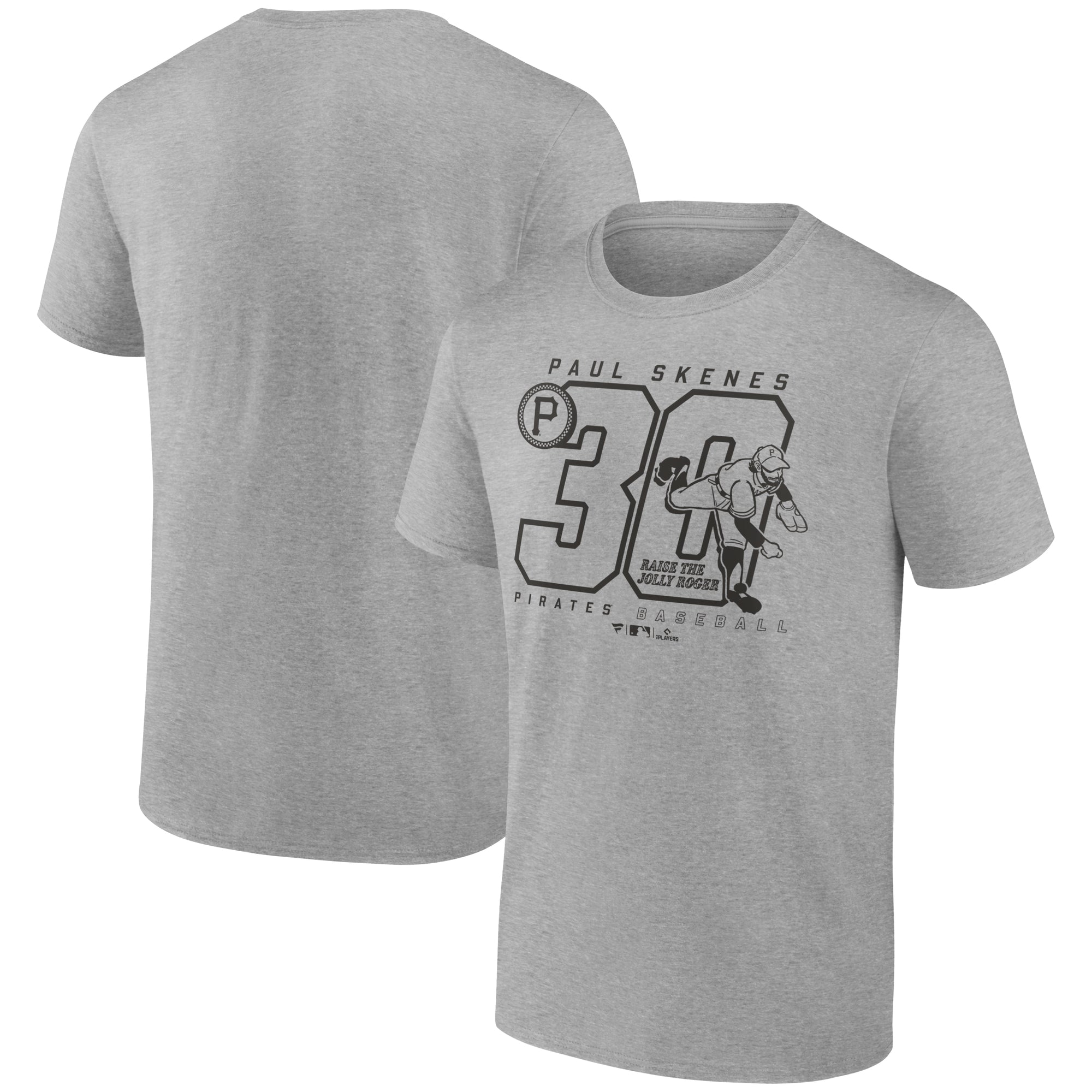 Men's Paul Skenes Heather Gray Pittsburgh Pirates Player Graphic T-Shirt