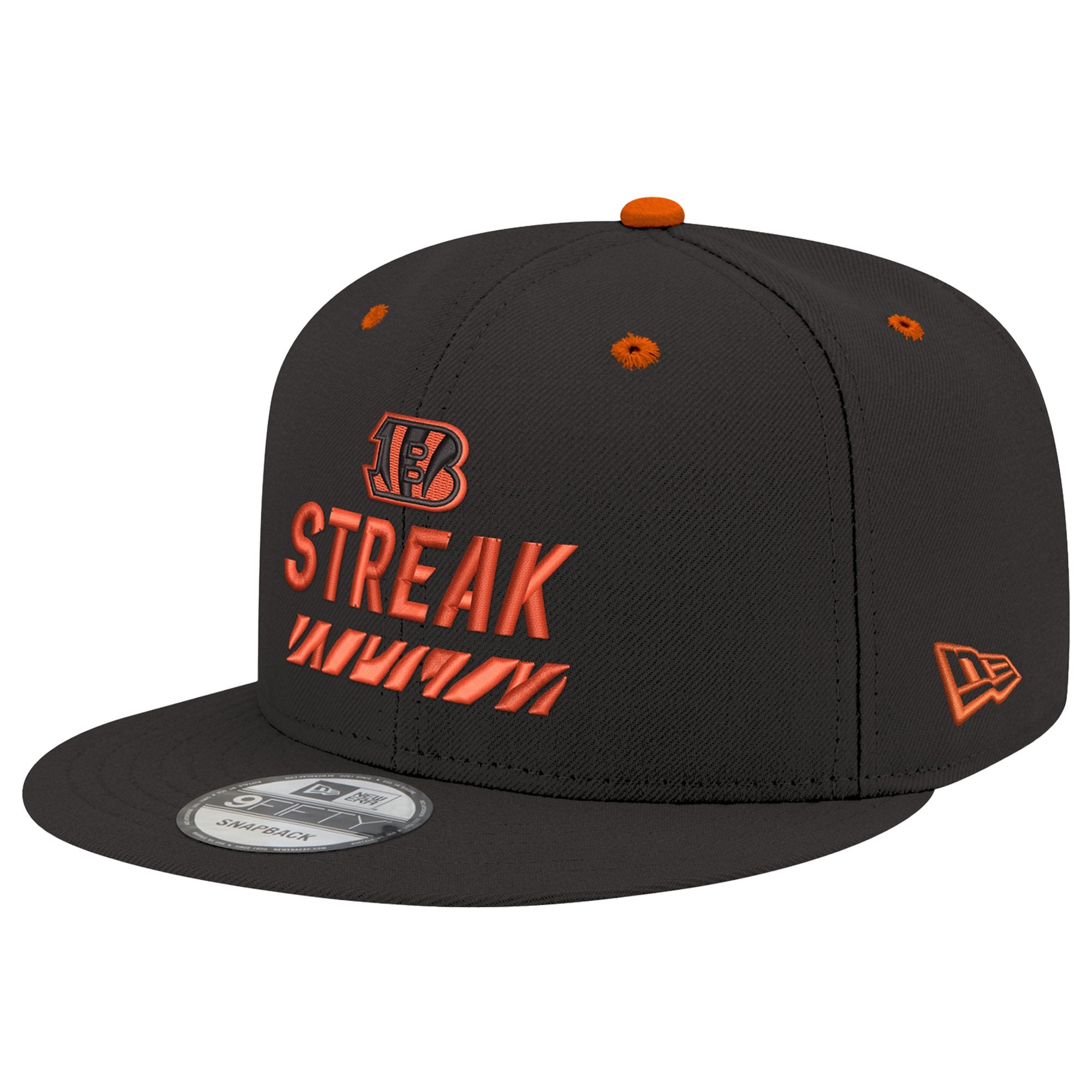 Men's New Era  Black Cincinnati Bengals STREAK Season Ticket Member 9FIFTY Snapback Hat