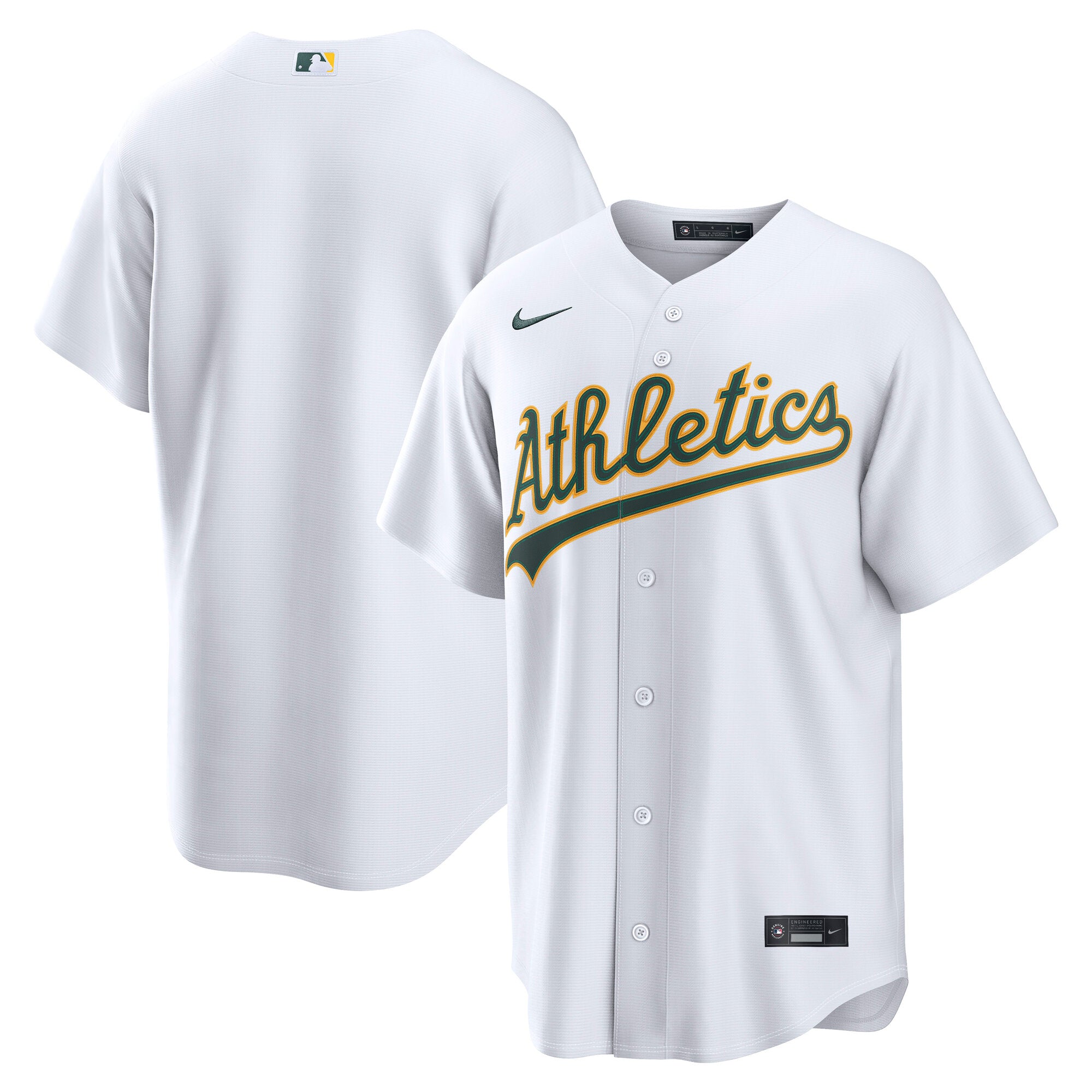 Men's Nike  White Athletics Home Replica Jersey
