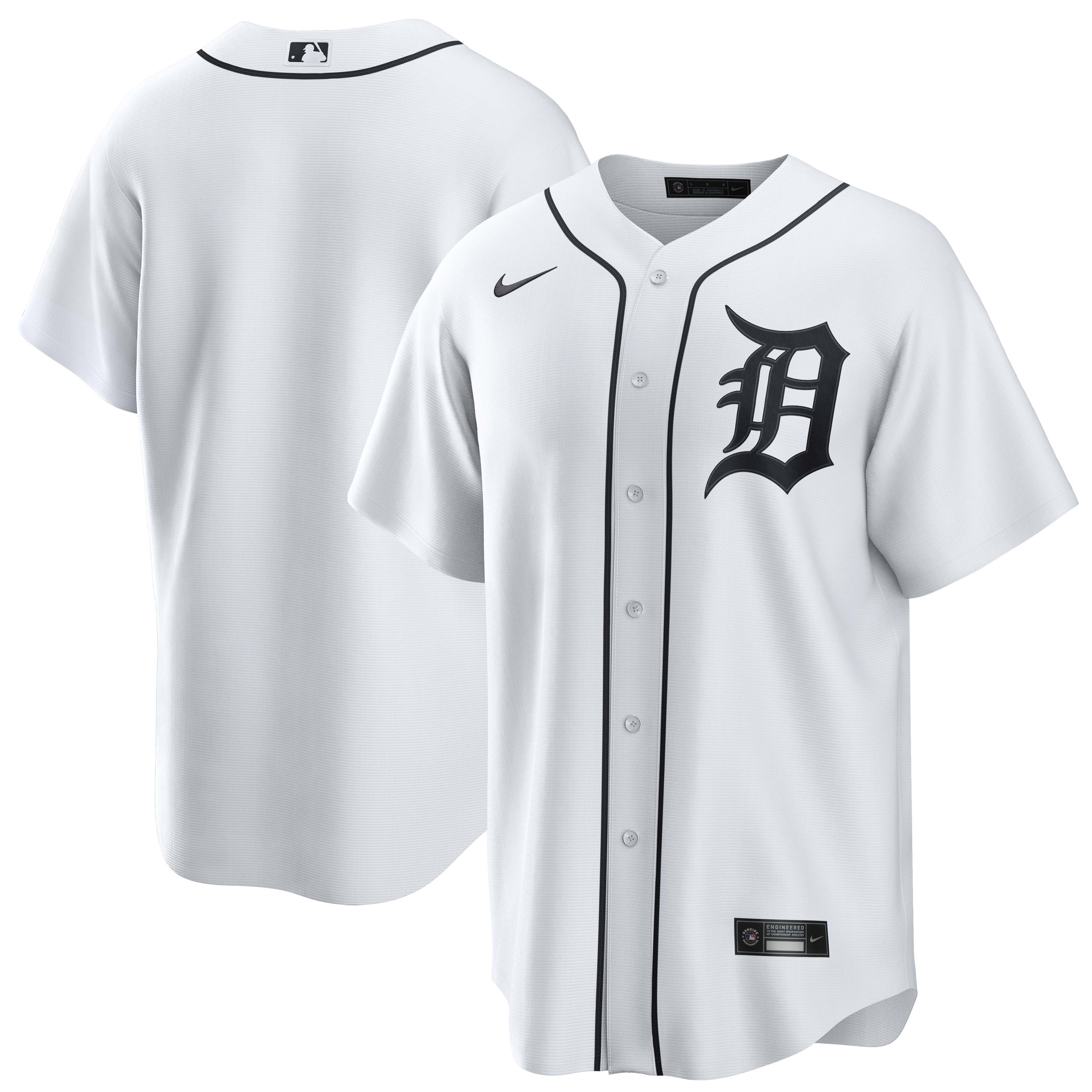 Men's Nike White Detroit Tigers Home Replica Jersey
