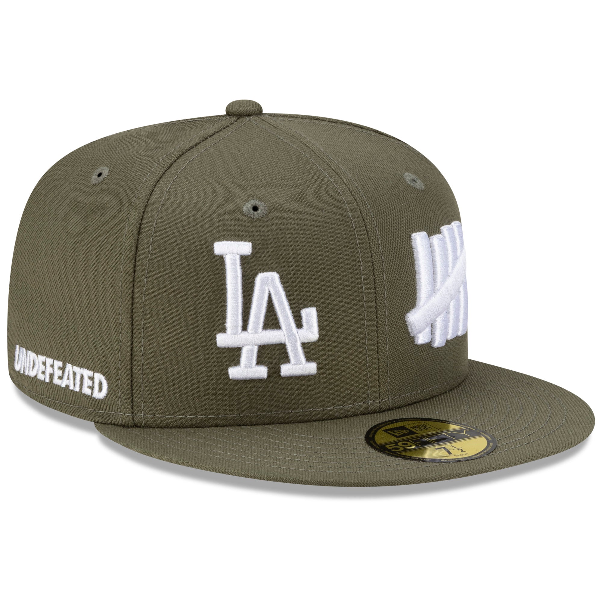 Men's New Era x Undefeated  Olive Los Angeles Dodgers Tally 59FIFTY Fitted Hat
