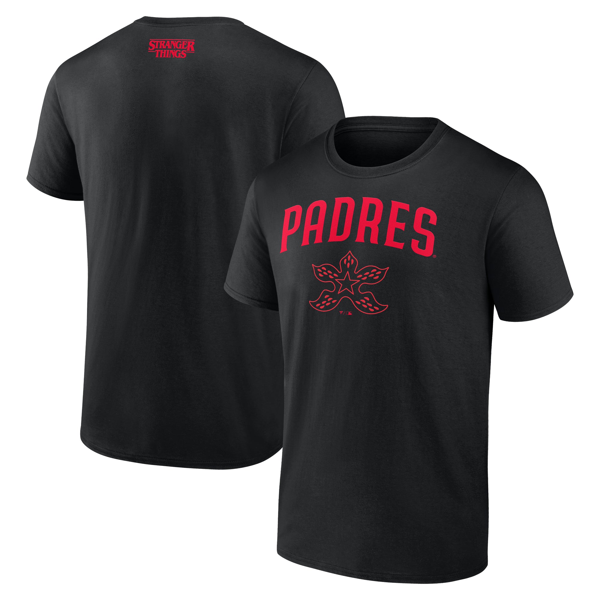 Men's Black San Diego Padres Stranger Things Demogorgan T-Shirt