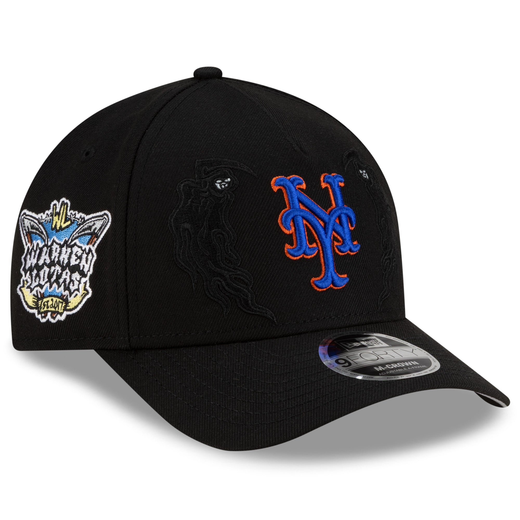 Men's New Era x Warren Lotas Black New York Mets 9FORTY A-Frame M-Crown Adjustable Hat