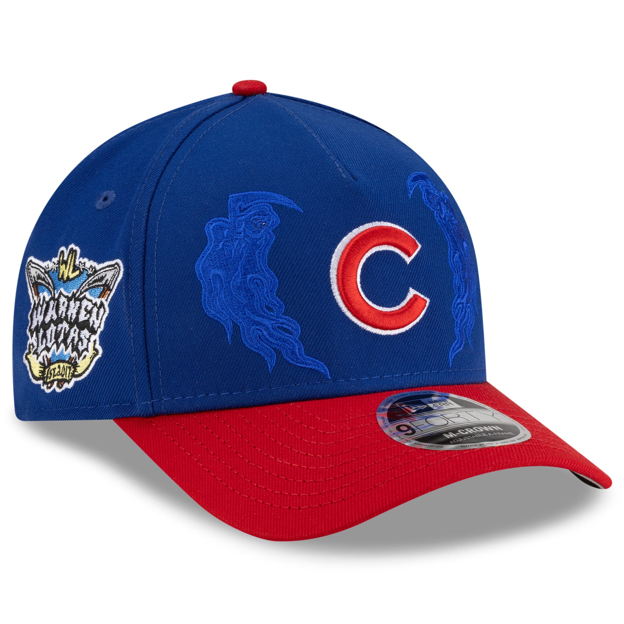 Men's New Era x Warren Lotas Royal/Red Chicago Cubs 9FORTY A-Frame M-Crown Adjustable Hat