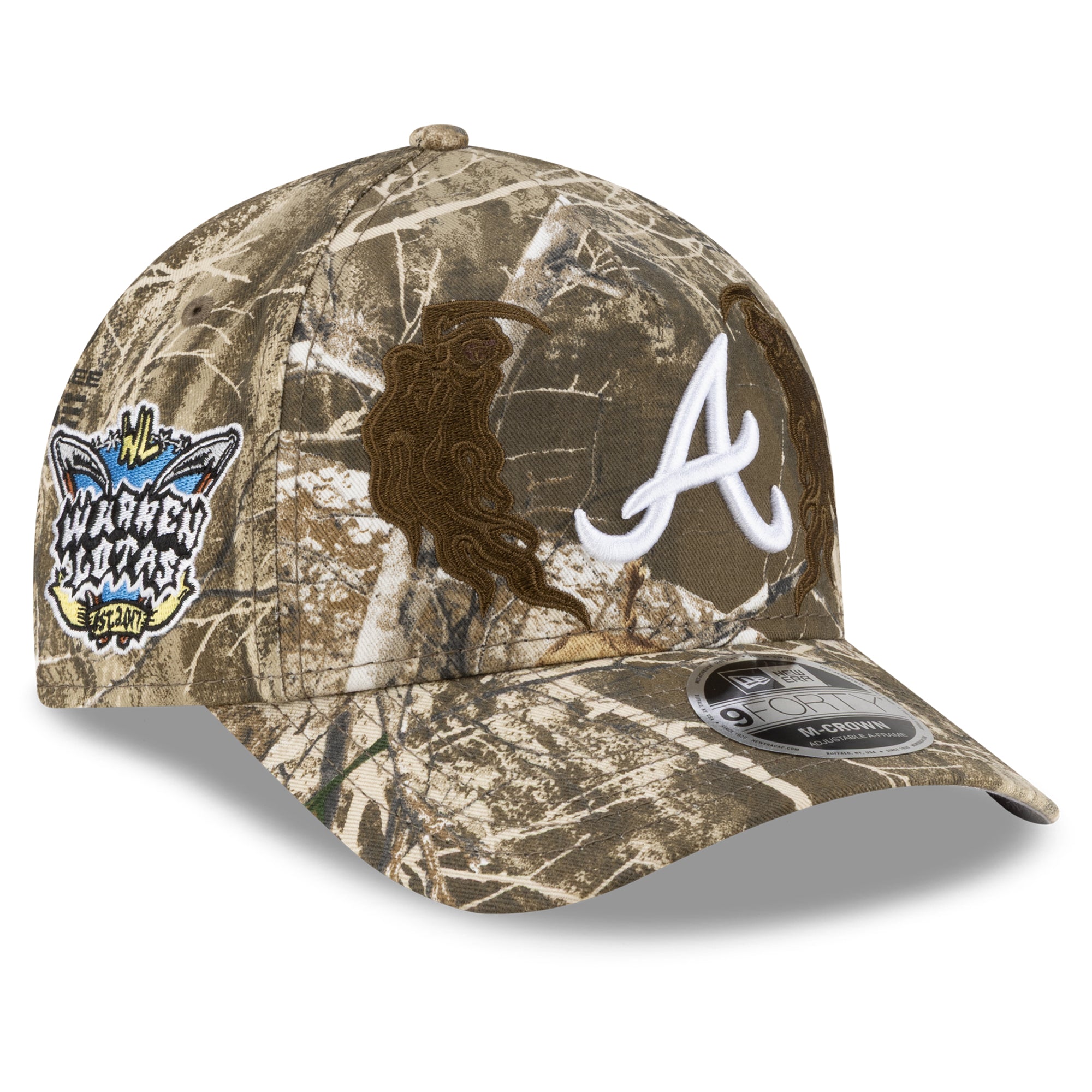 Men's New Era x Warren Lotas  Camo Atlanta Braves Realtree 9FORTY A-Frame M-Crown Adjustable Hat