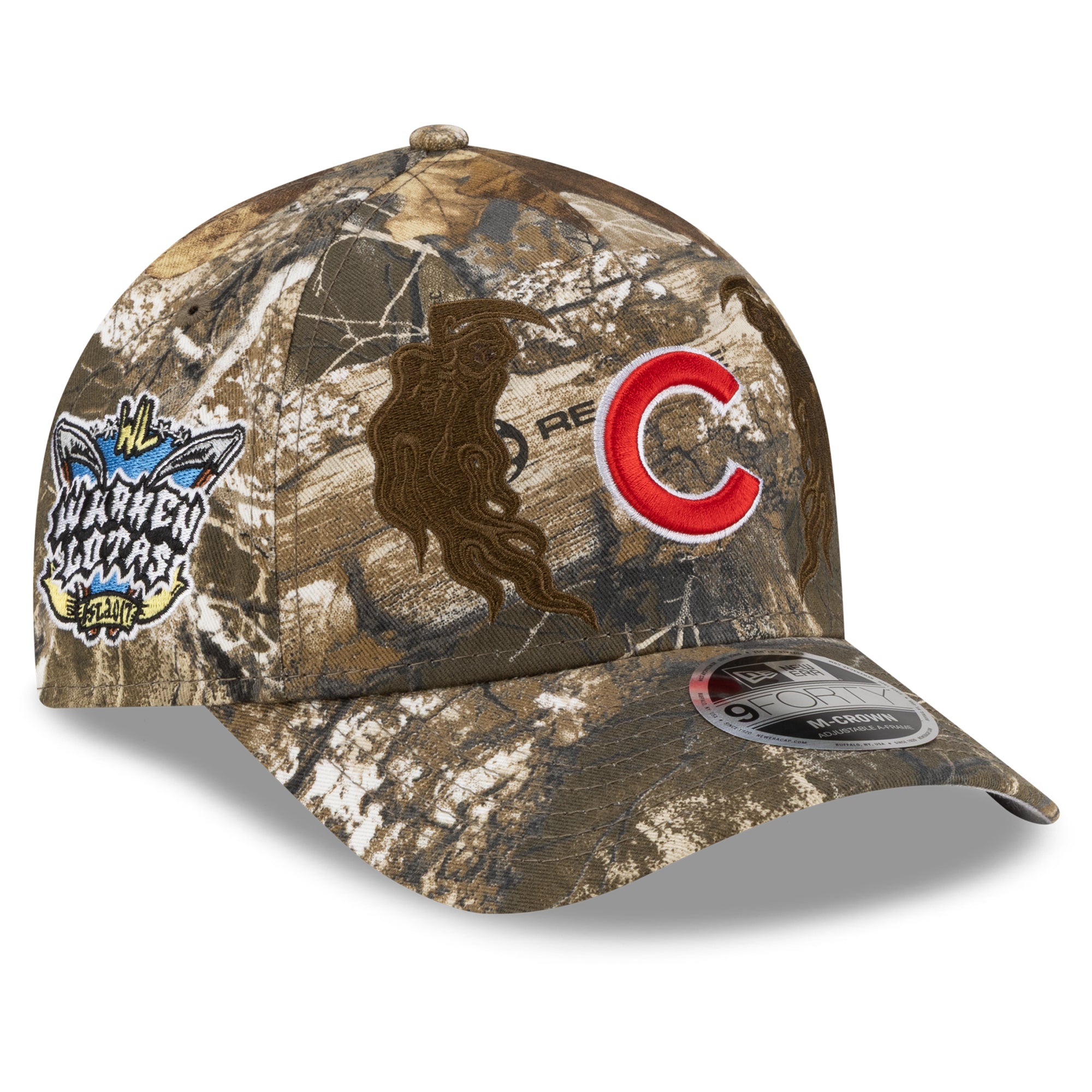 Men's New Era x Warren Lotas  Camo Chicago Cubs Realtree 9FORTY A-Frame M-Crown Adjustable Hat