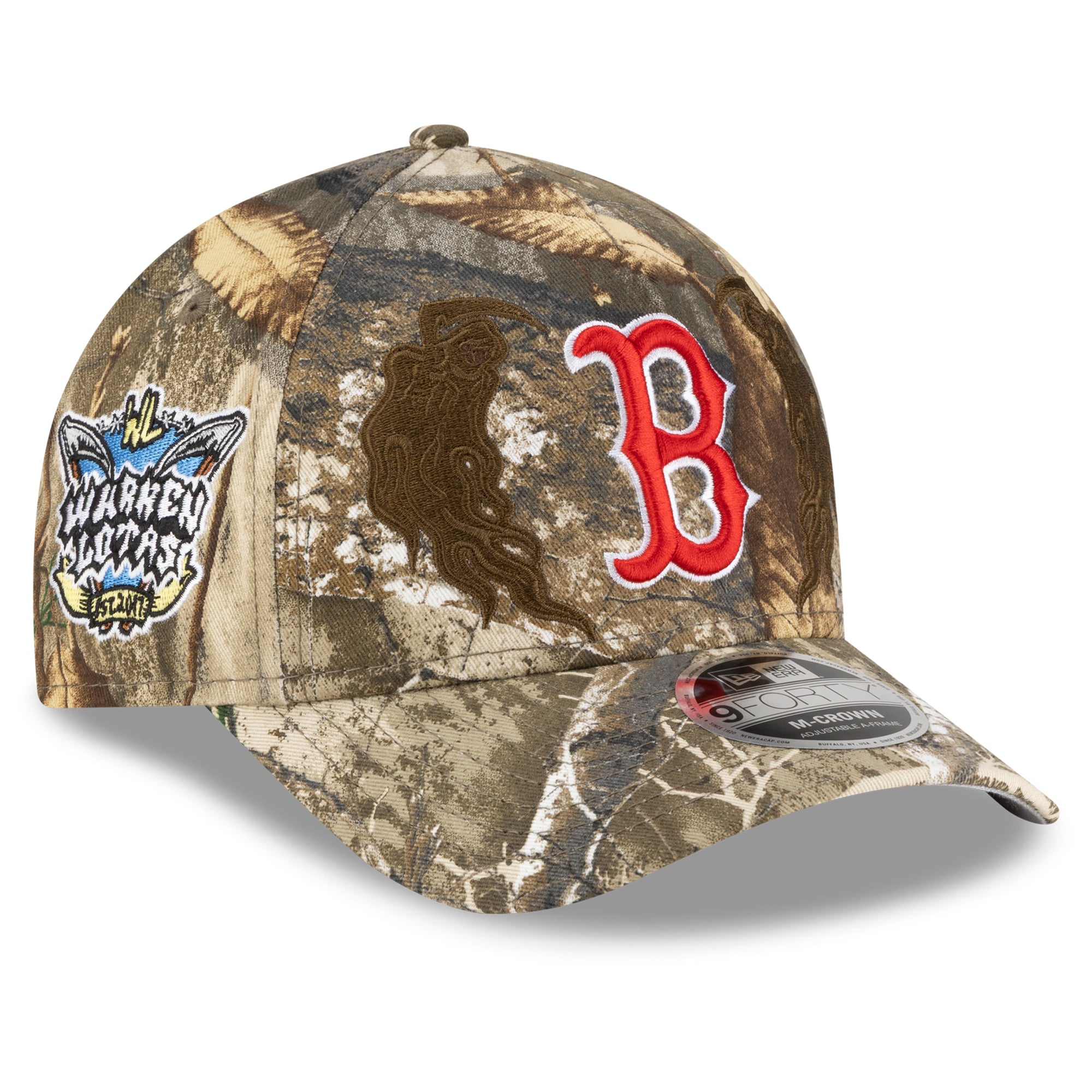 Men's New Era x Warren Lotas  Camo Boston Red Sox Realtree 9FORTY A-Frame M-Crown Adjustable Hat