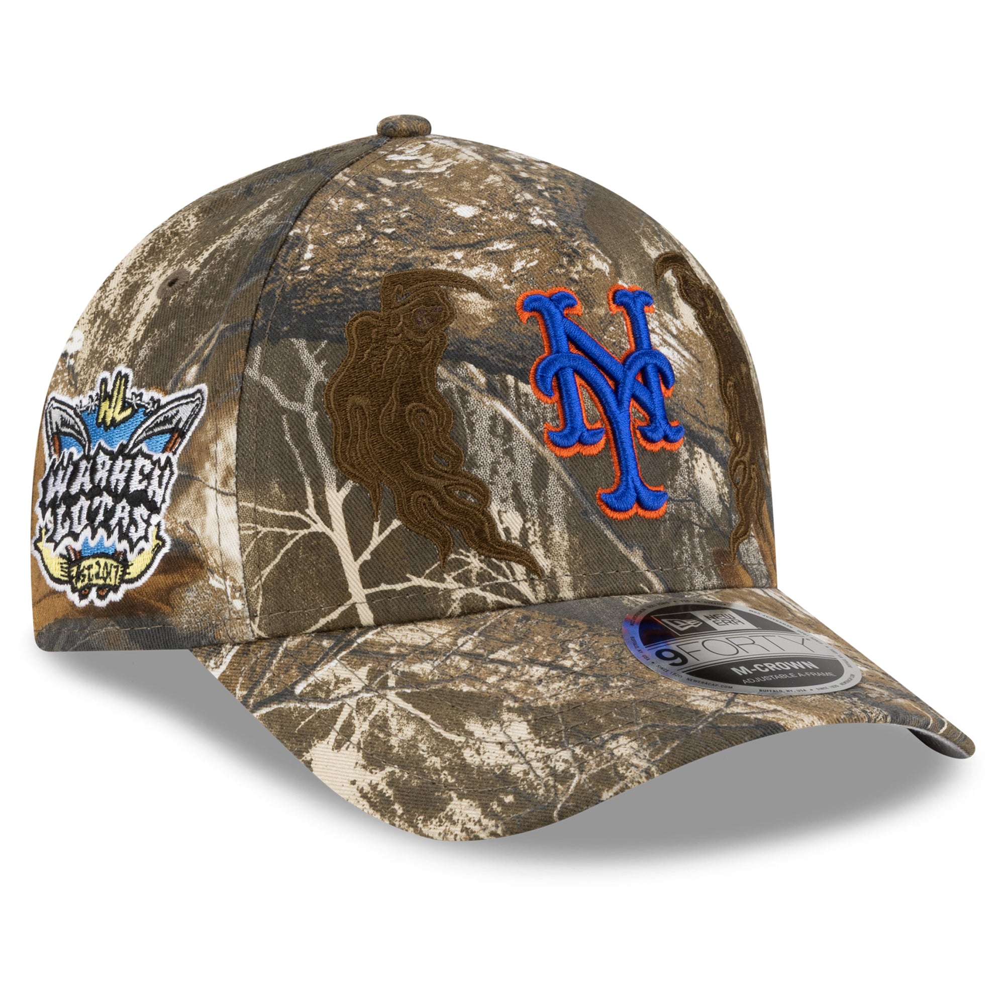 Men's New Era x Warren Lotas  Camo New York Mets Realtree 9FORTY A-Frame M-Crown Adjustable Hat