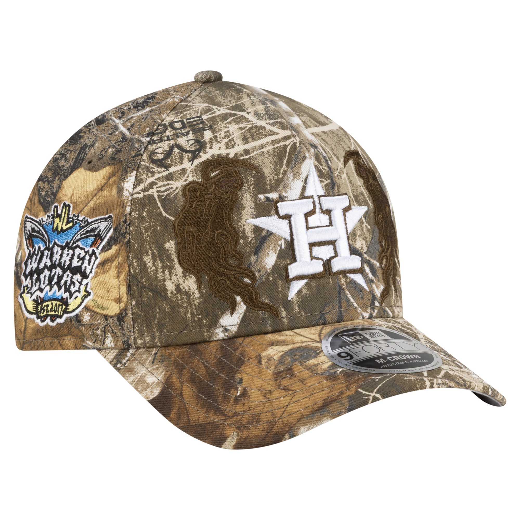Men's New Era x Warren Lotas  Camo Houston Astros Realtree 9FORTY M-Crown A-Frame Adjustable Hat